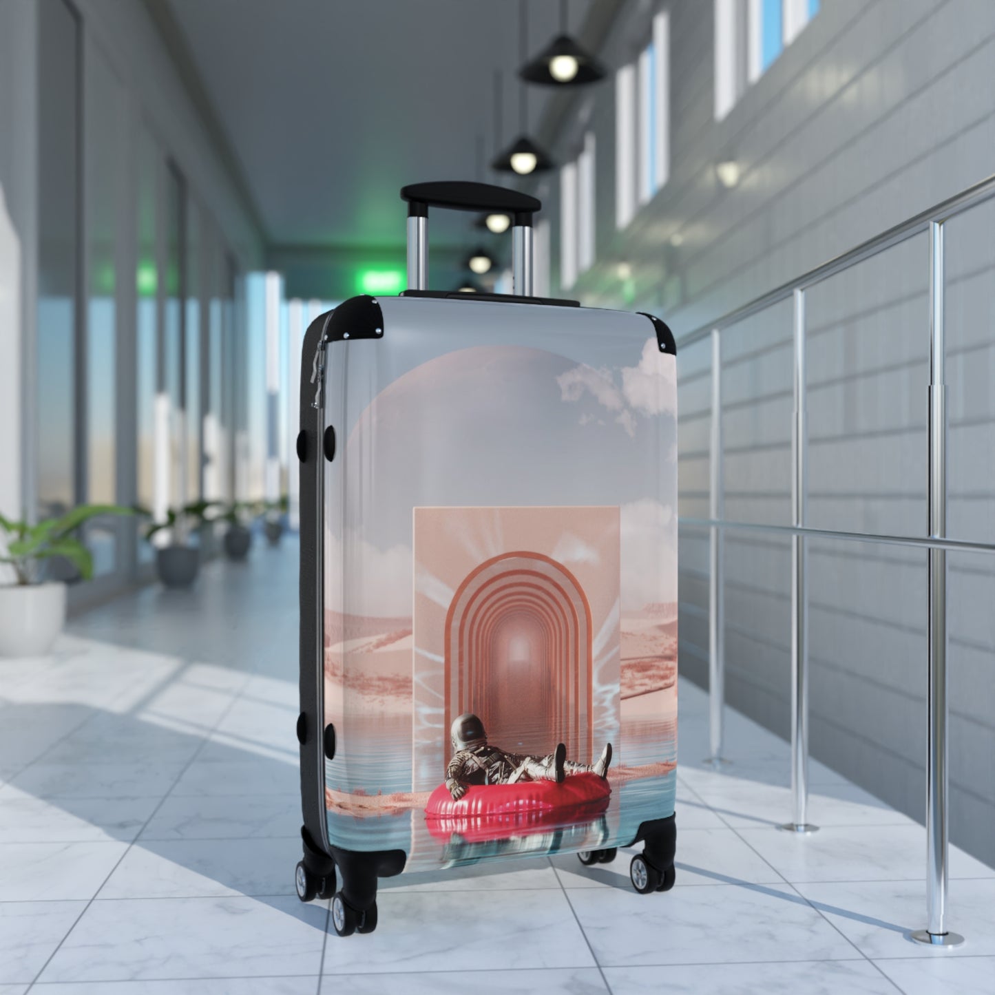 Art Cat Astronaut Vacation Carry-On Suitcase - Stylish Luggage for Travelers
