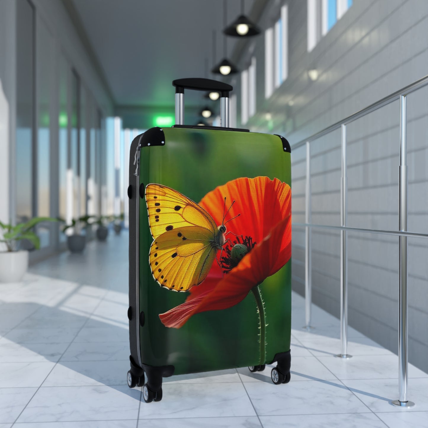 Nature Butterflies Floral On Flowers Art Carry-On Suitcase - Stylish Luggage for Travelers