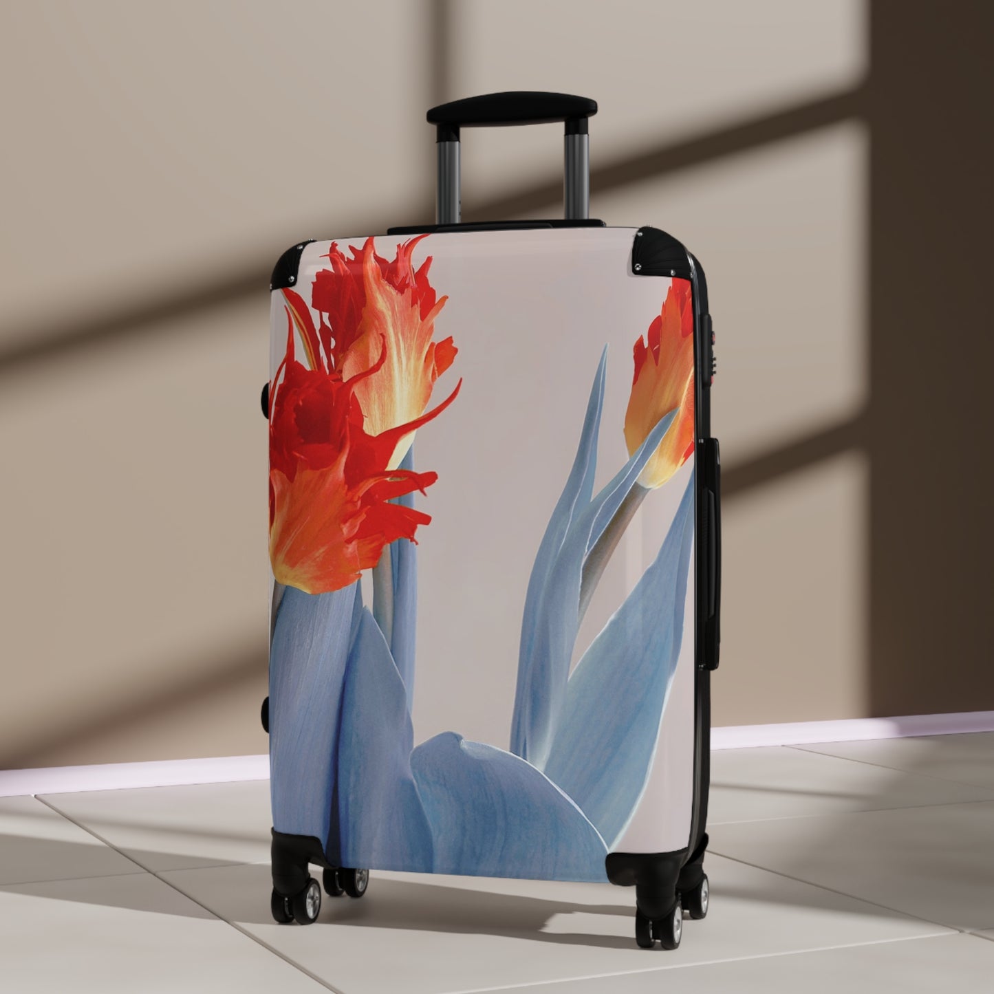 Nature Flowers Floral Red Hellebore Art Carry-On Suitcase - Stylish Luggage for Travelers