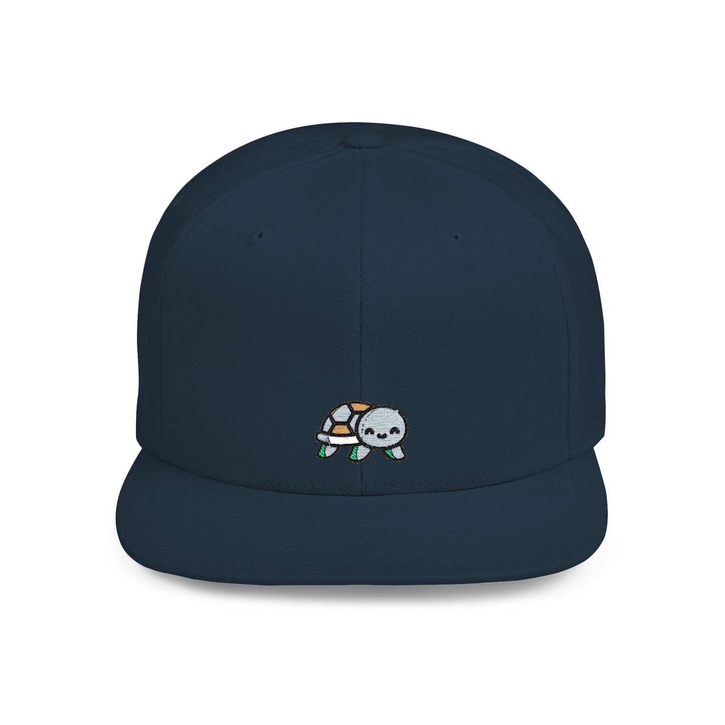 Icons Embroidered Turtle Flat Bill Snapback – Lightweight, Custom Fit, Premium Quality