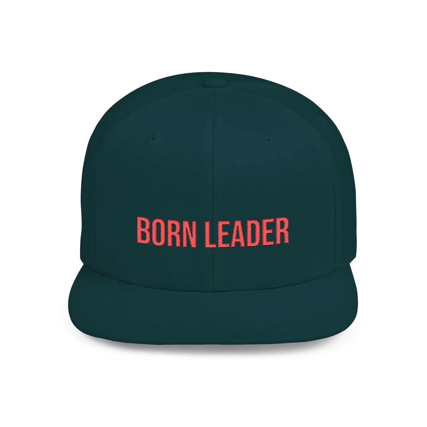 Text Born Leader Flat Bill Snapback – Lightweight, Custom Fit, Premium Quality