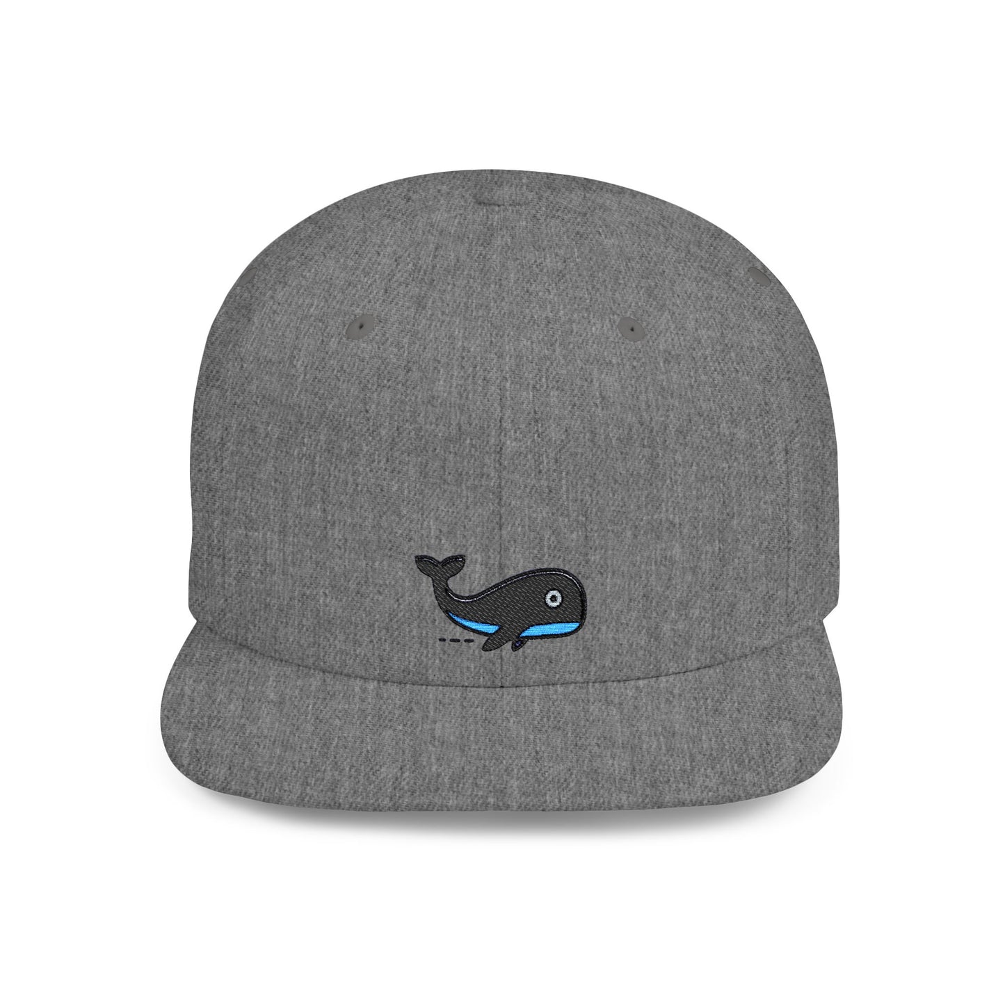 Icons Embroidered Whale Flat Bill Snapback – Lightweight, Custom Fit, Premium Quality