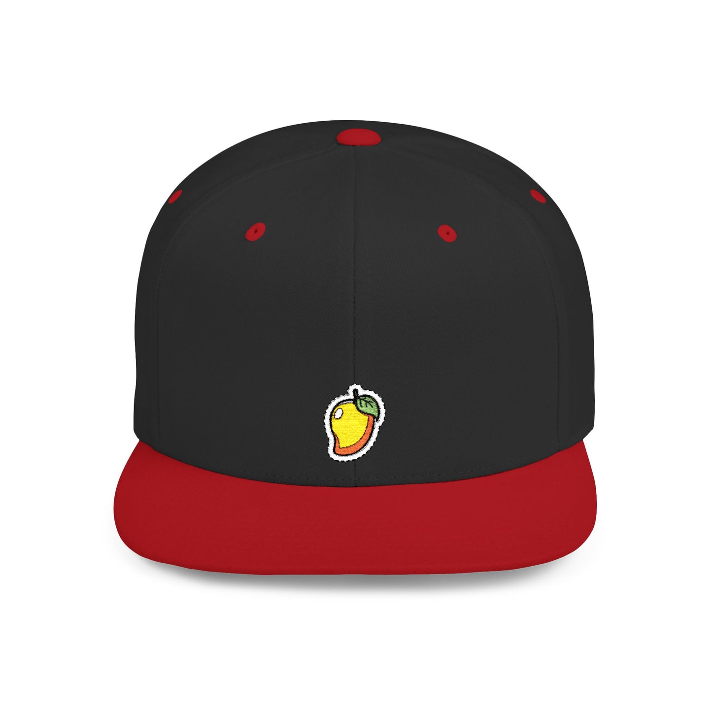 Icons Embroidered Mango Flat Bill Snapback – Lightweight, Custom Fit, Premium Quality