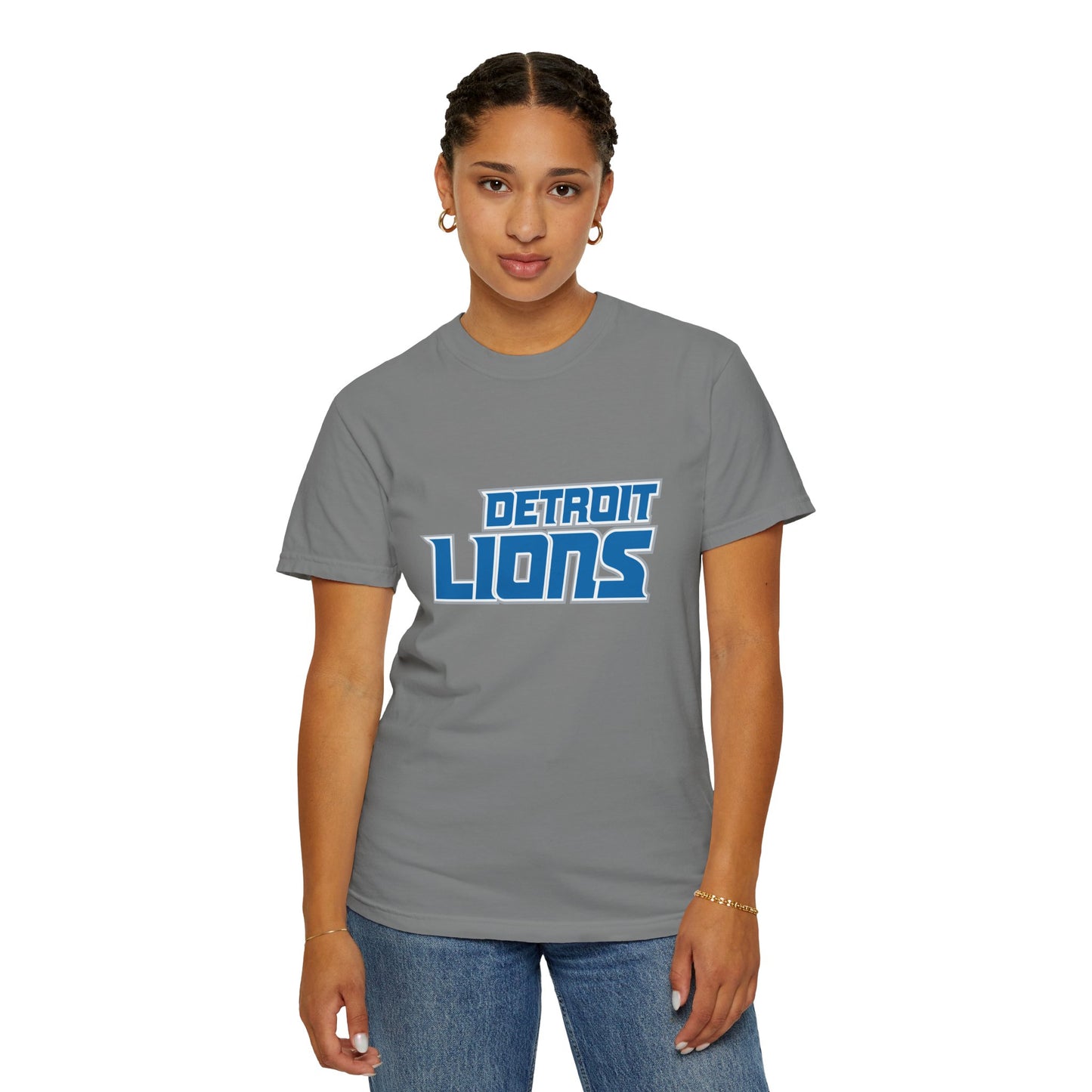 Detroit Lions Merchandise Garment-Dyed T-Shirt – Premium Cotton Tee for Customization