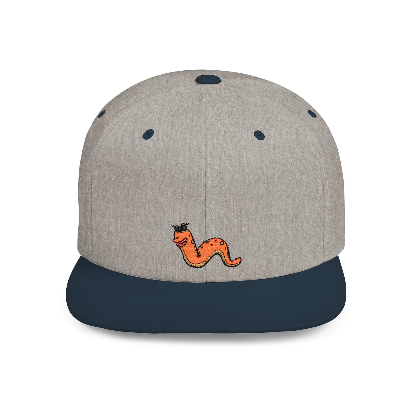 Icons Embroidered Yellow Worm Flat Bill Snapback – Lightweight, Custom Fit, Premium Quality