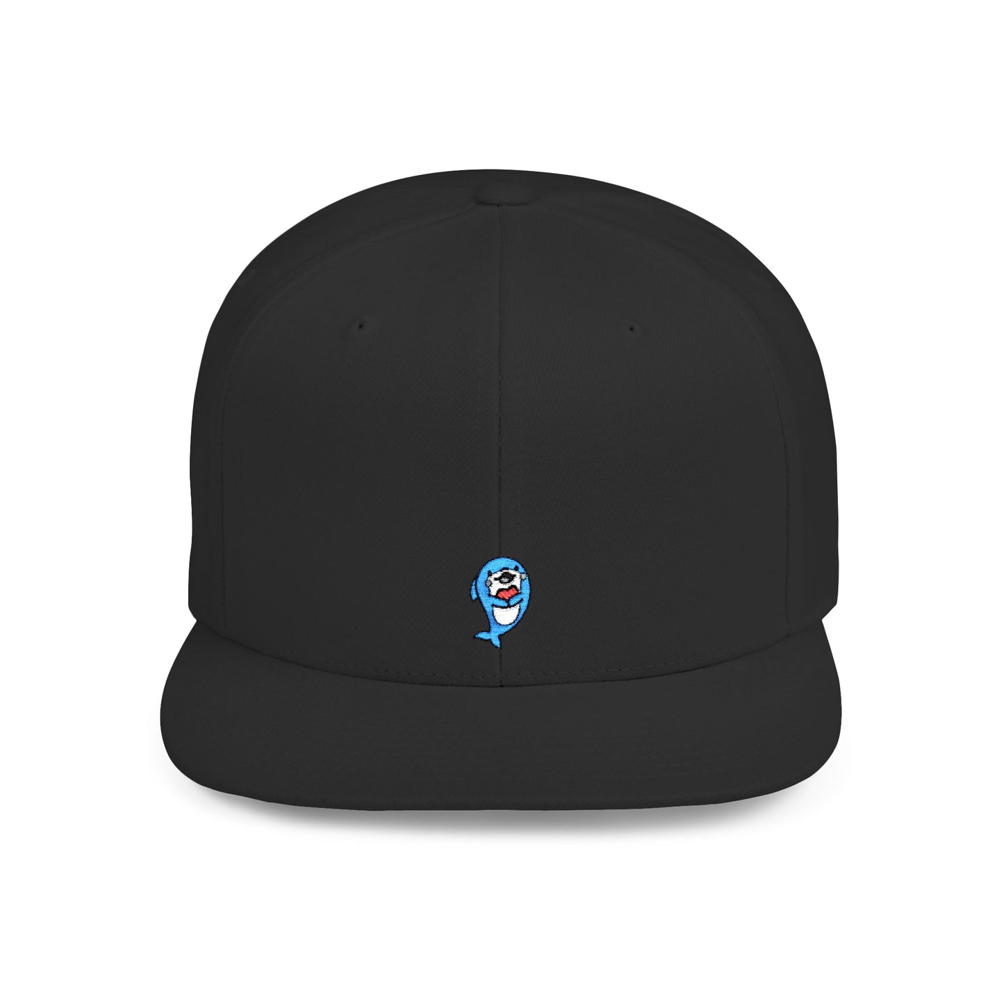 Icons Embroidered Dolphin Flat Bill Snapback – Lightweight, Custom Fit, Premium Quality