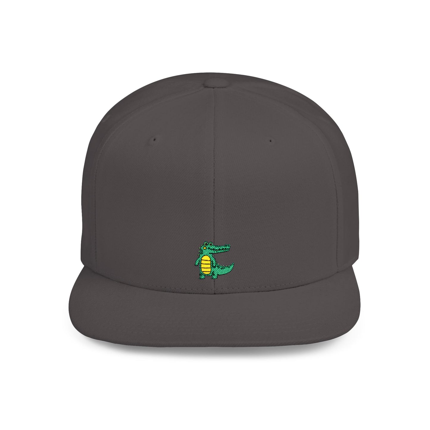 Icons Embroidered Crocodile 2 Flat Bill Snapback – Lightweight, Custom Fit, Premium Quality