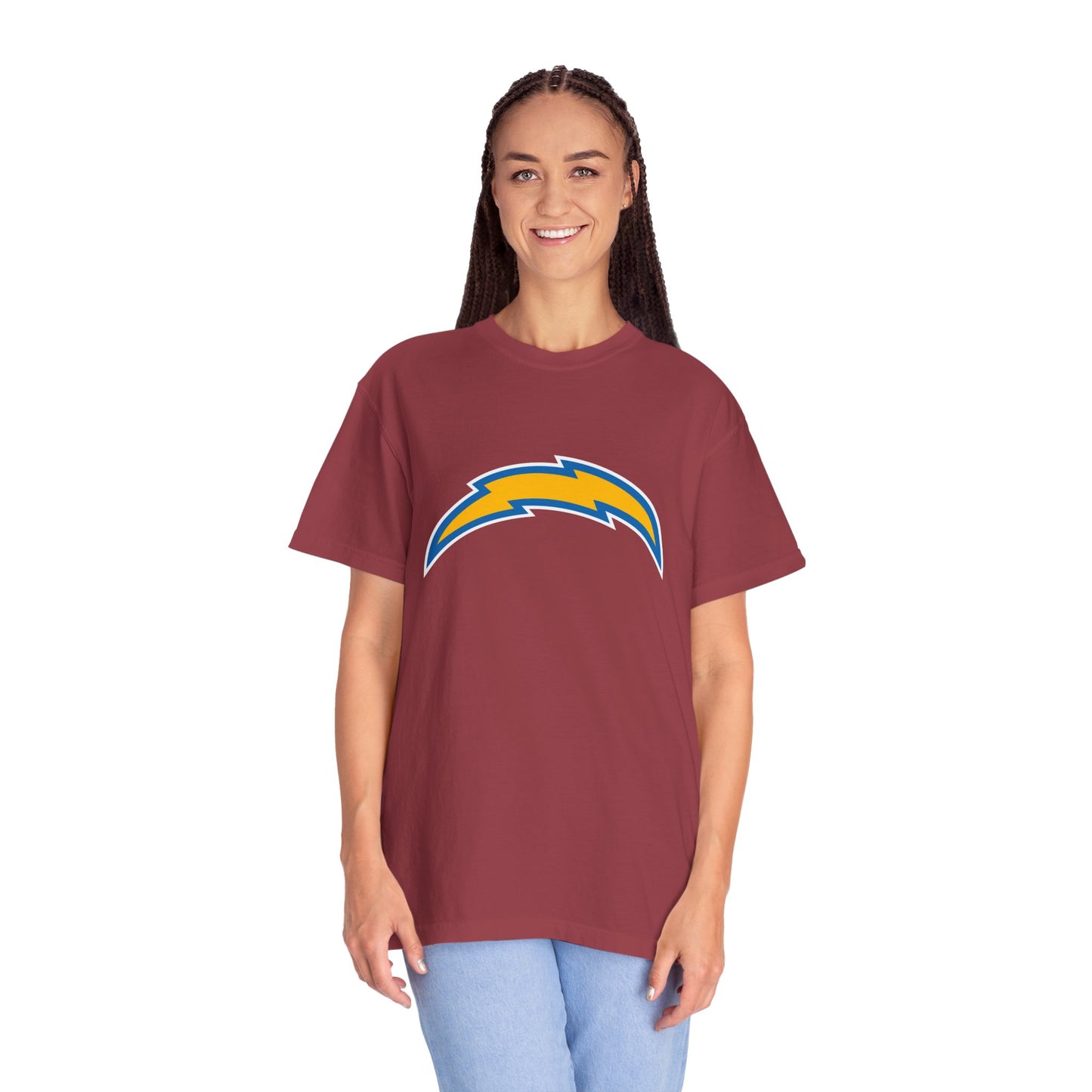 Los Angeles Chargers Team Merch Garment-Dyed T-Shirt – Premium Cotton Tee for Customization