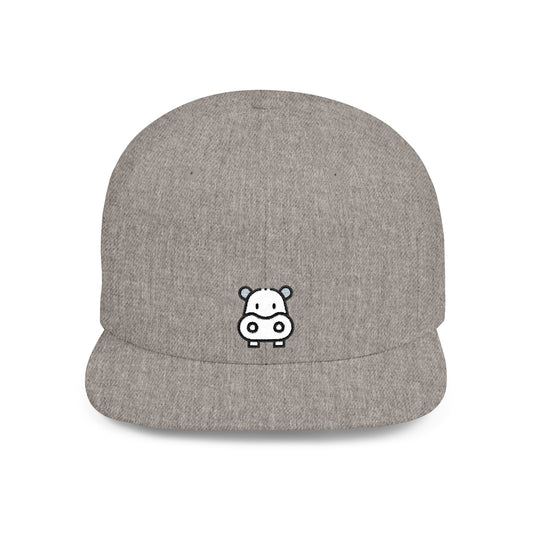 Icons Embroidered Hippopotamus Flat Bill Snapback – Lightweight, Custom Fit, Premium Quality