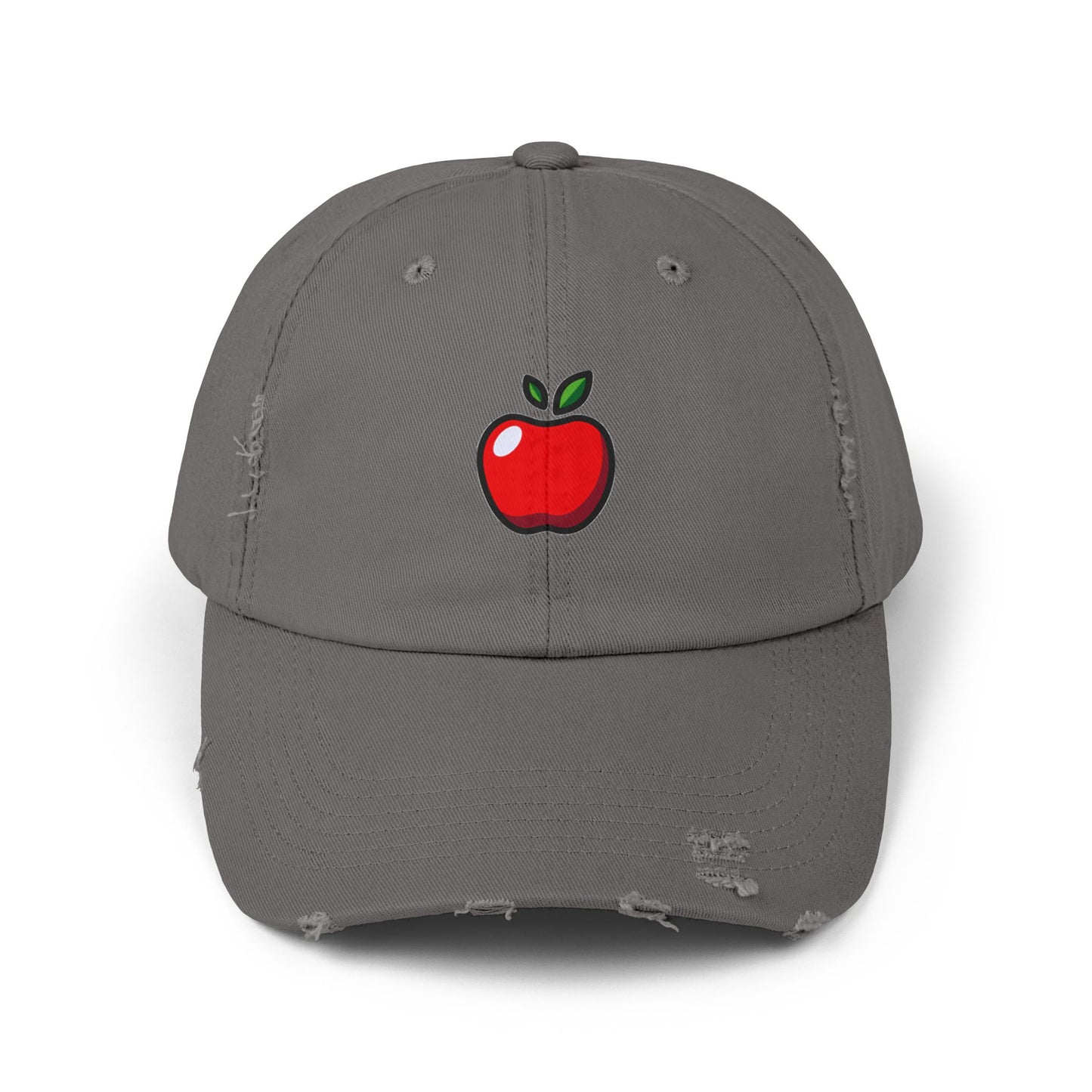 Apple Vintage Distressed Dad Hat Unisex Adjustable Cotton Twill Baseball Cap for Casual Everyday Wear