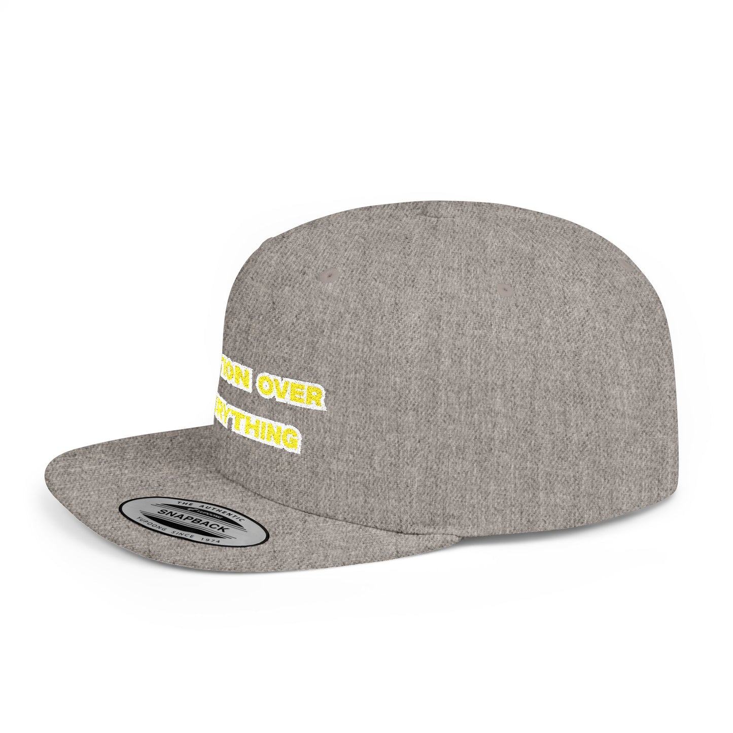 Text Ambition Over Everything Flat Bill Snapback – Lightweight, Custom Fit, Premium Quality