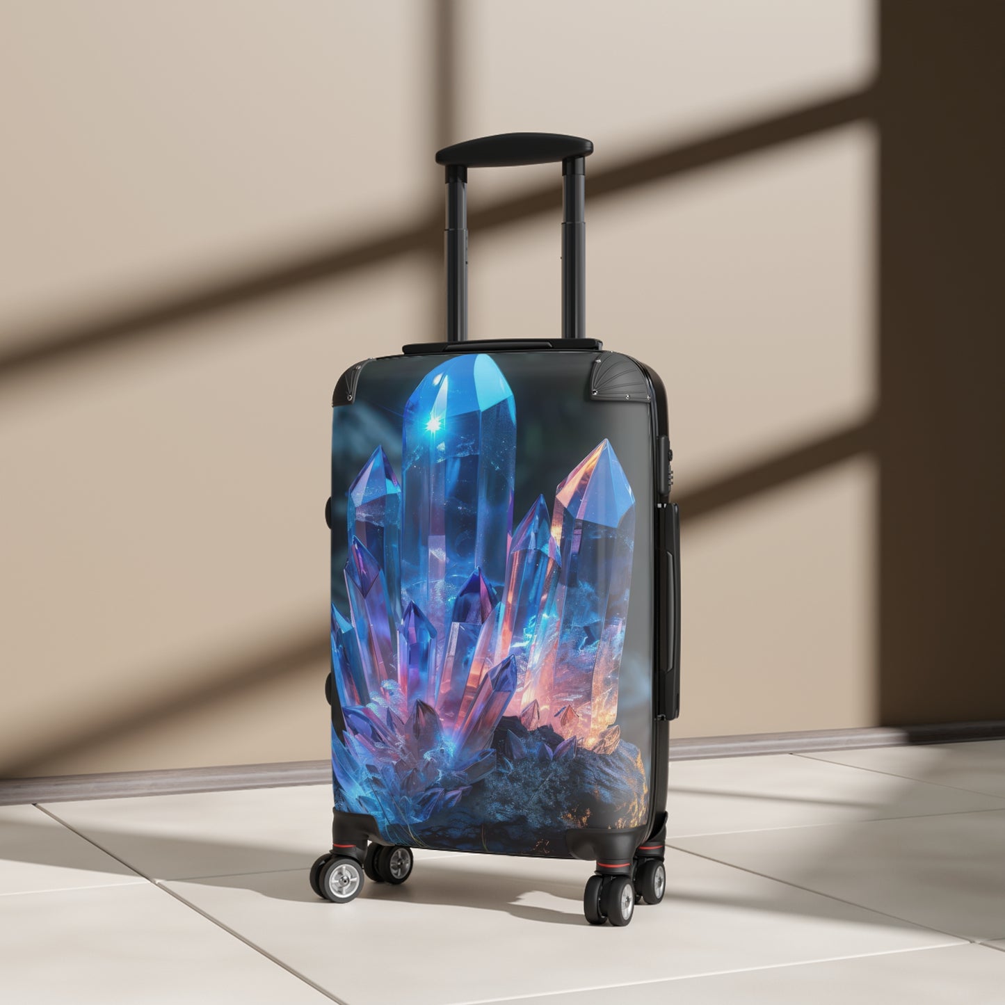 Nature Cluster Glowing Art Carry-On Suitcase - Stylish Luggage for Travelers