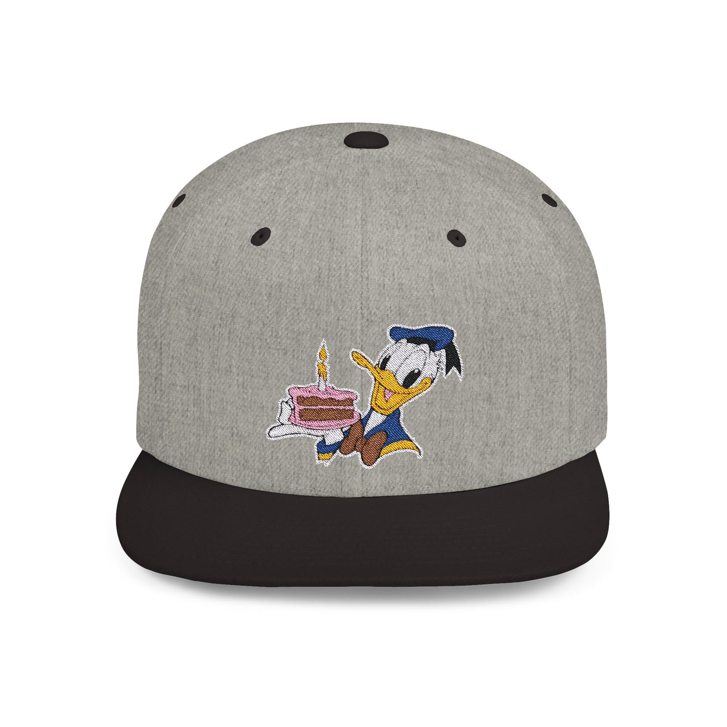 Donald Duck Birthday Cake Flat Bill Snapback – Lightweight, Custom Fit, Premium Quality