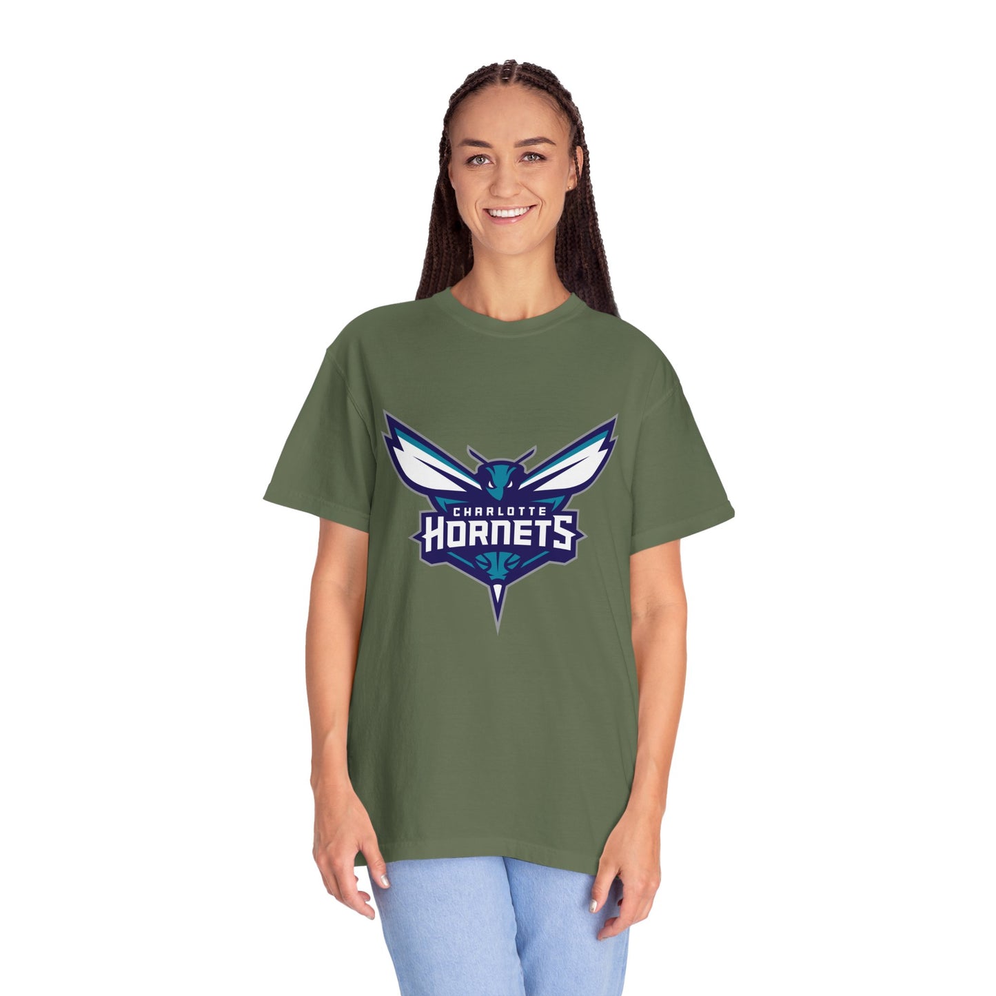Charlotte Hornets Garment-Dyed T-Shirt – Premium Cotton Tee for Customization