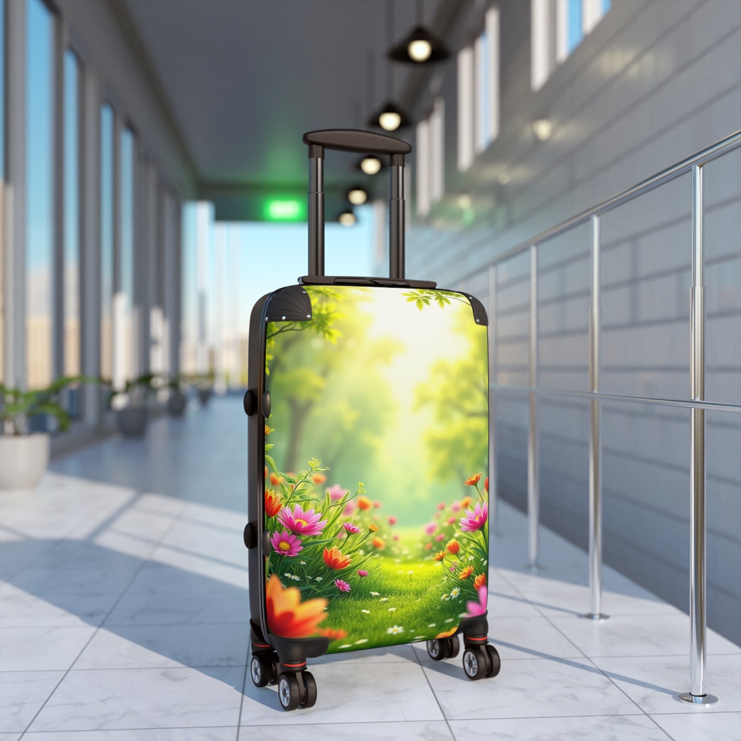 Nature Flowers Floral Field Art Carry-On Suitcase - Stylish Luggage for Travelers