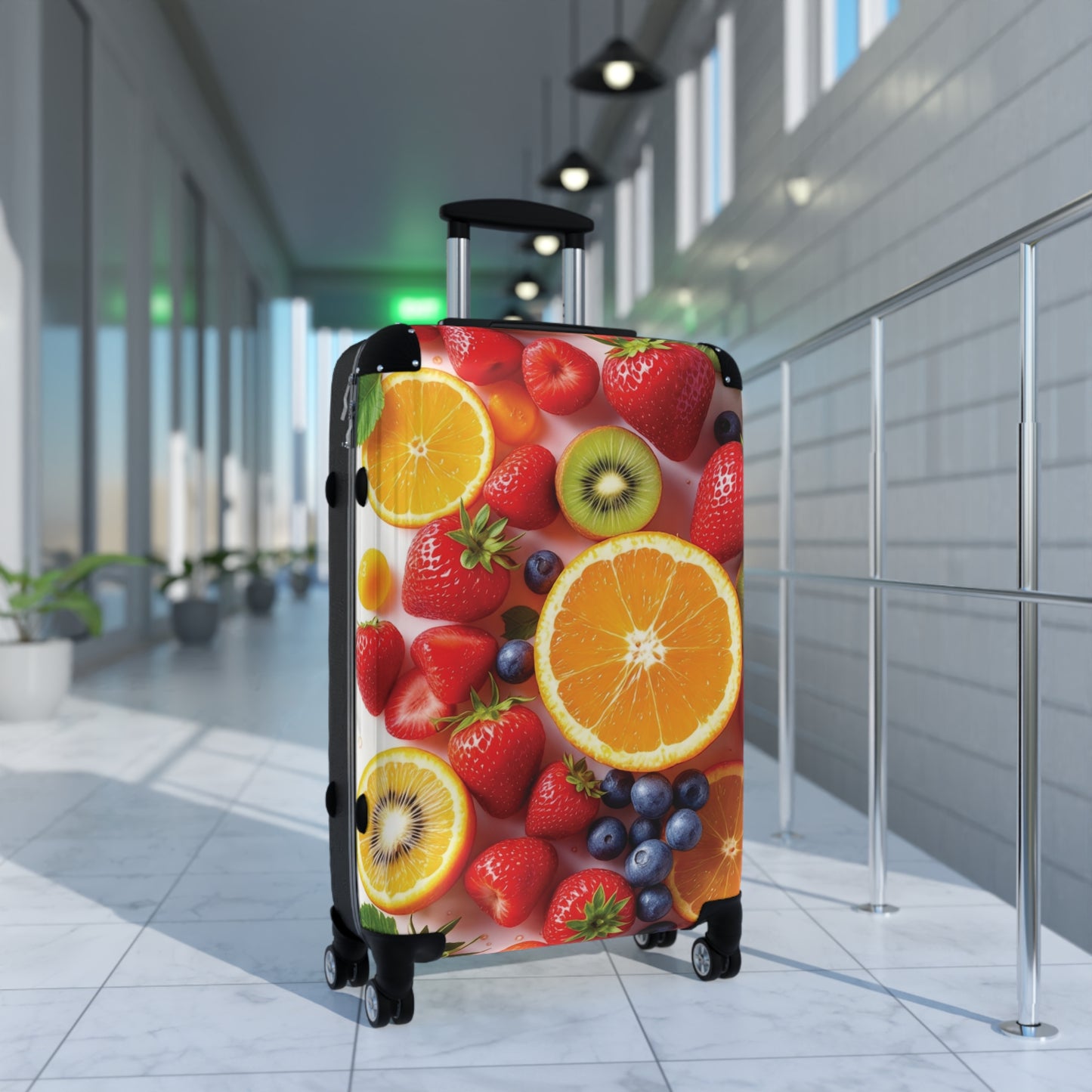 Nature Summer Assorted Fruit Carry-On Suitcase - Stylish Luggage for Travelers
