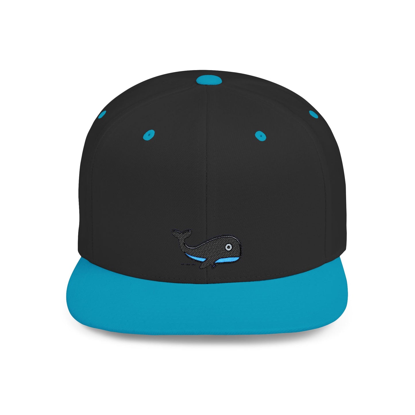 Icons Embroidered Whale Flat Bill Snapback – Lightweight, Custom Fit, Premium Quality