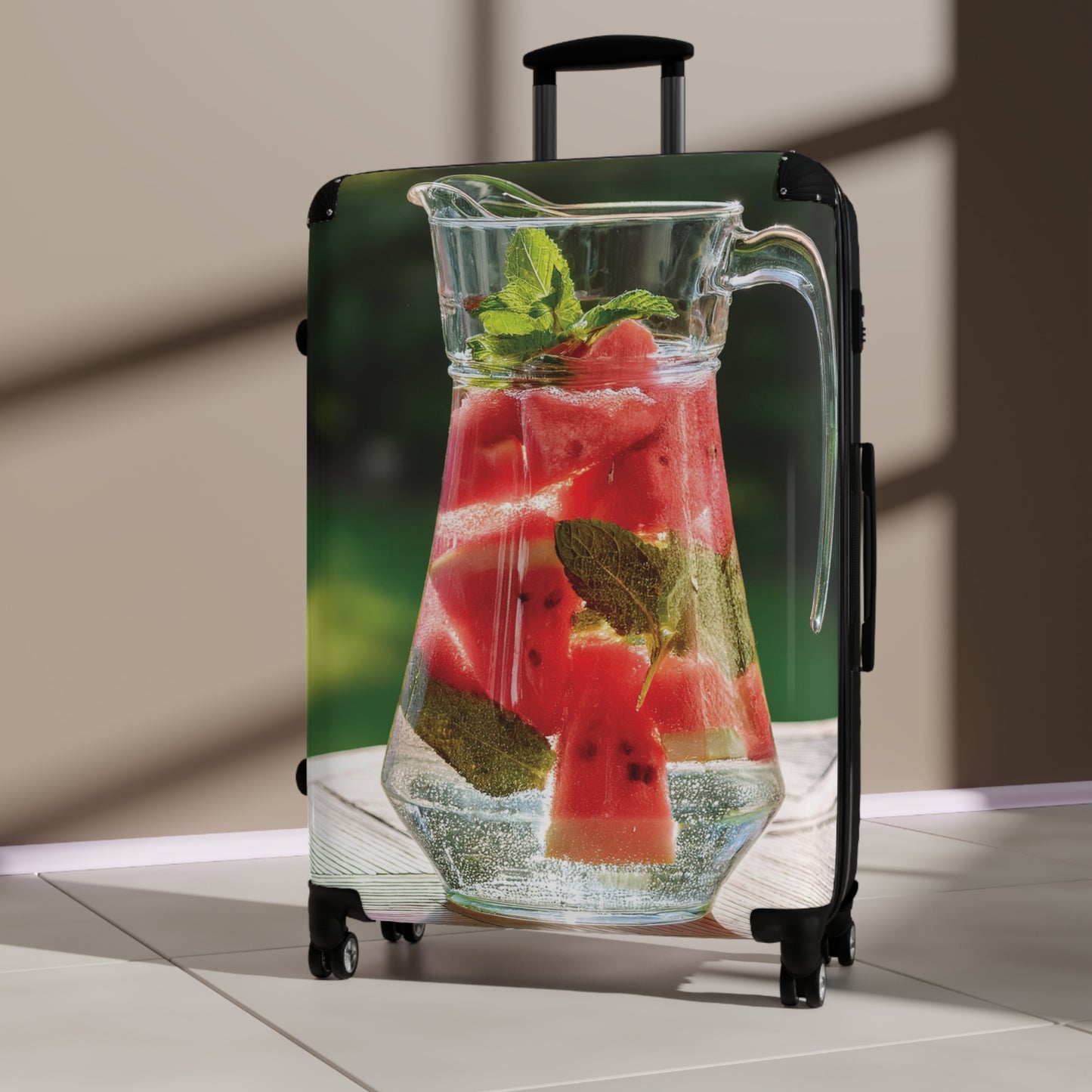 Nature Summer Watermelon Mint Carry-On Suitcase - Stylish Luggage for Travelers
