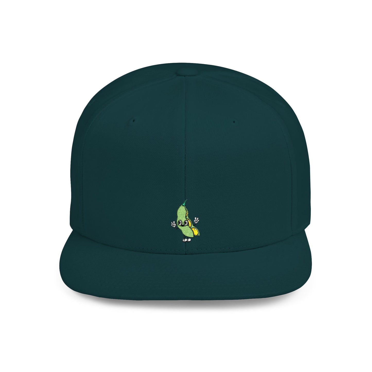 Icons Embroidered Bean Flat Bill Snapback – Lightweight, Custom Fit, Premium Quality