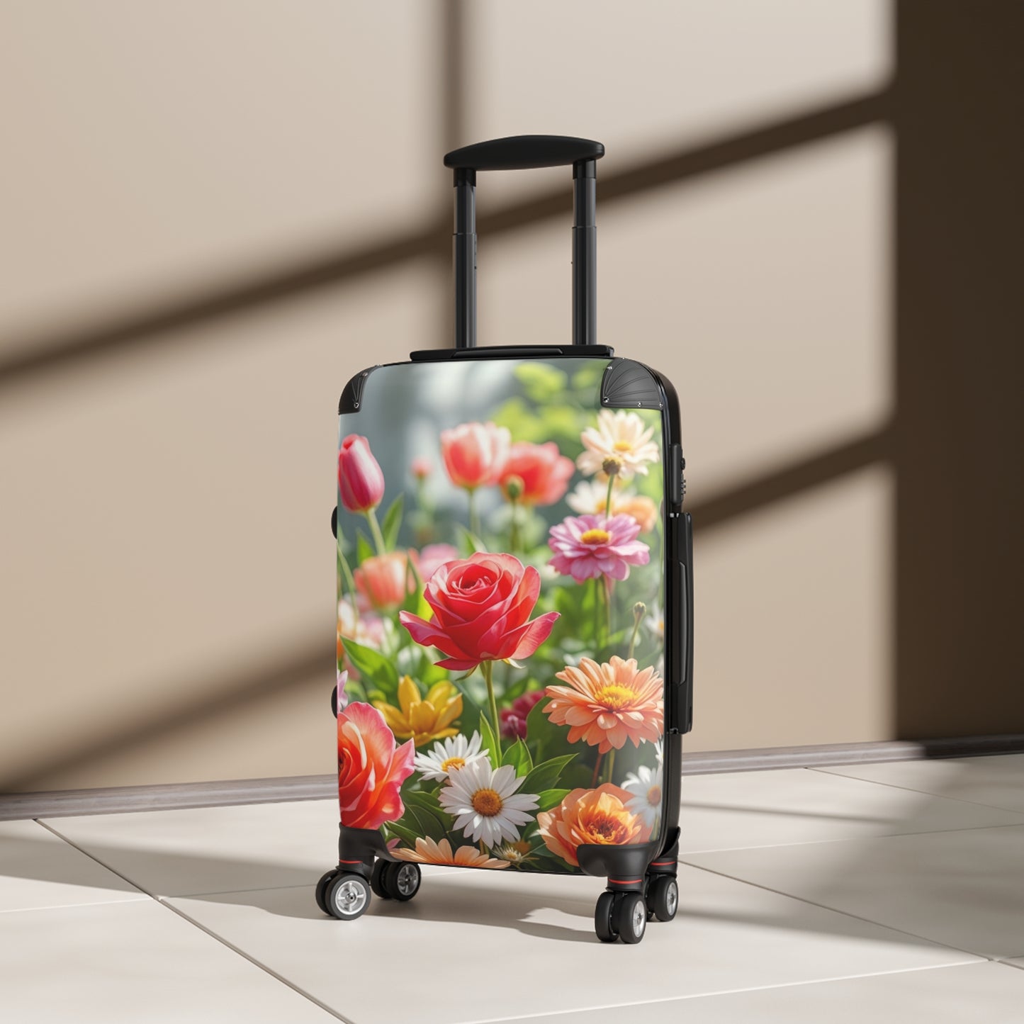 Nature Flowers Floral Garden Scene Art Carry-On Suitcase - Stylish Luggage for Travelers