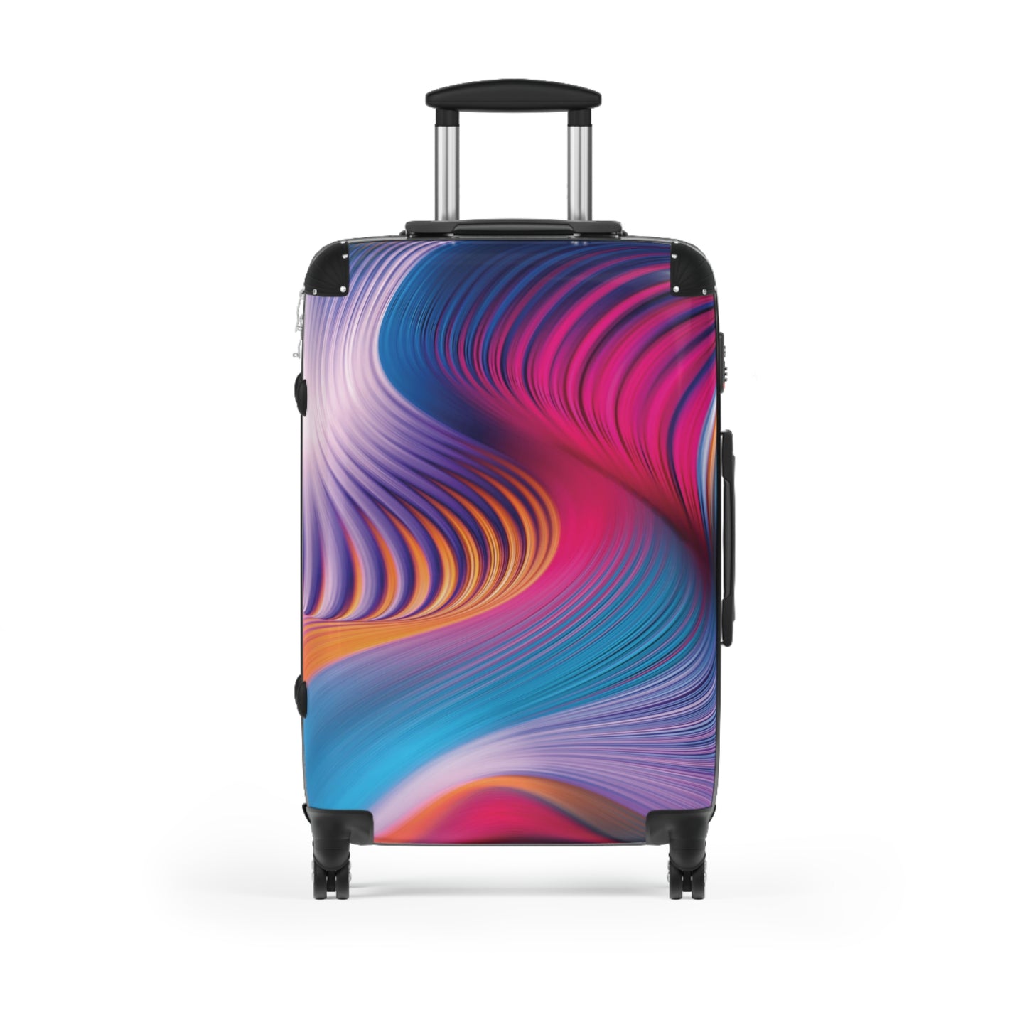 Abstract Moving Wave Carry-On Suitcase - Stylish Luggage for Travelers