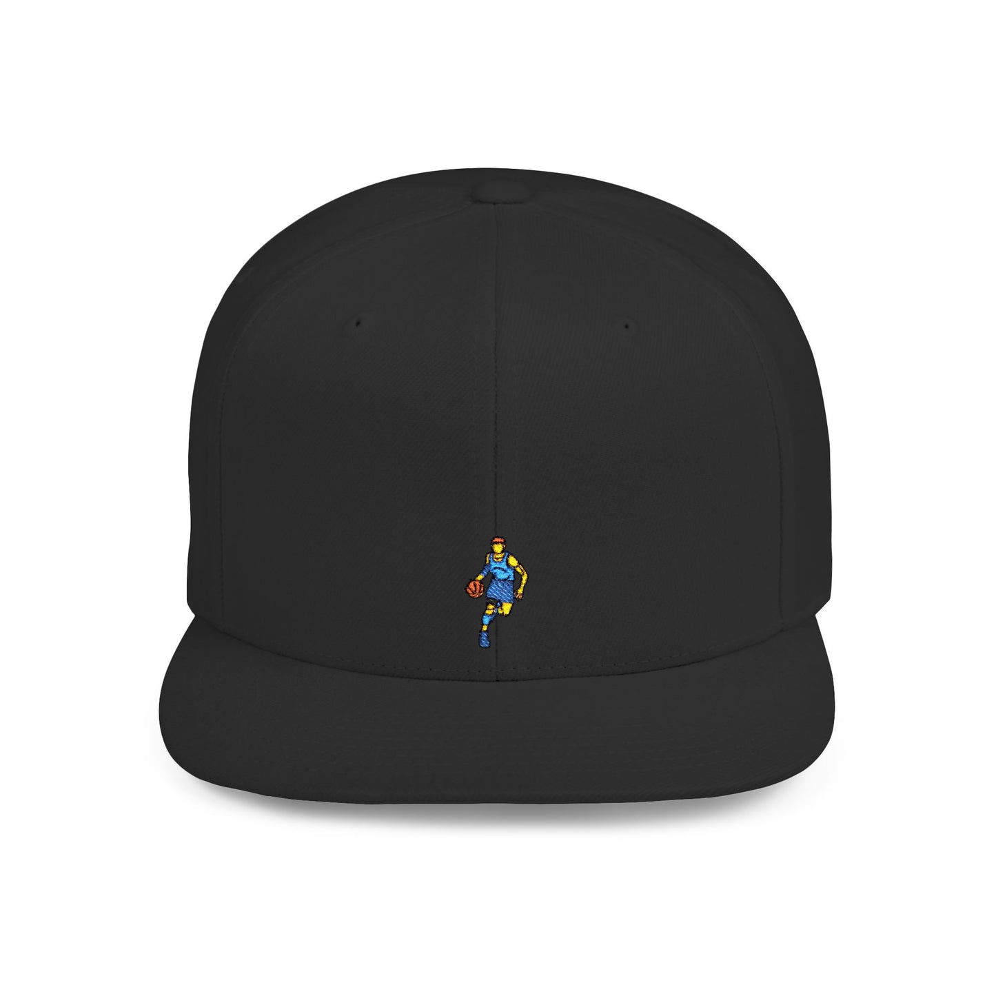 Icons Embroidered Basketball Player On Cat Flat Bill Snapback – Lightweight, Custom Fit, Premium Quality