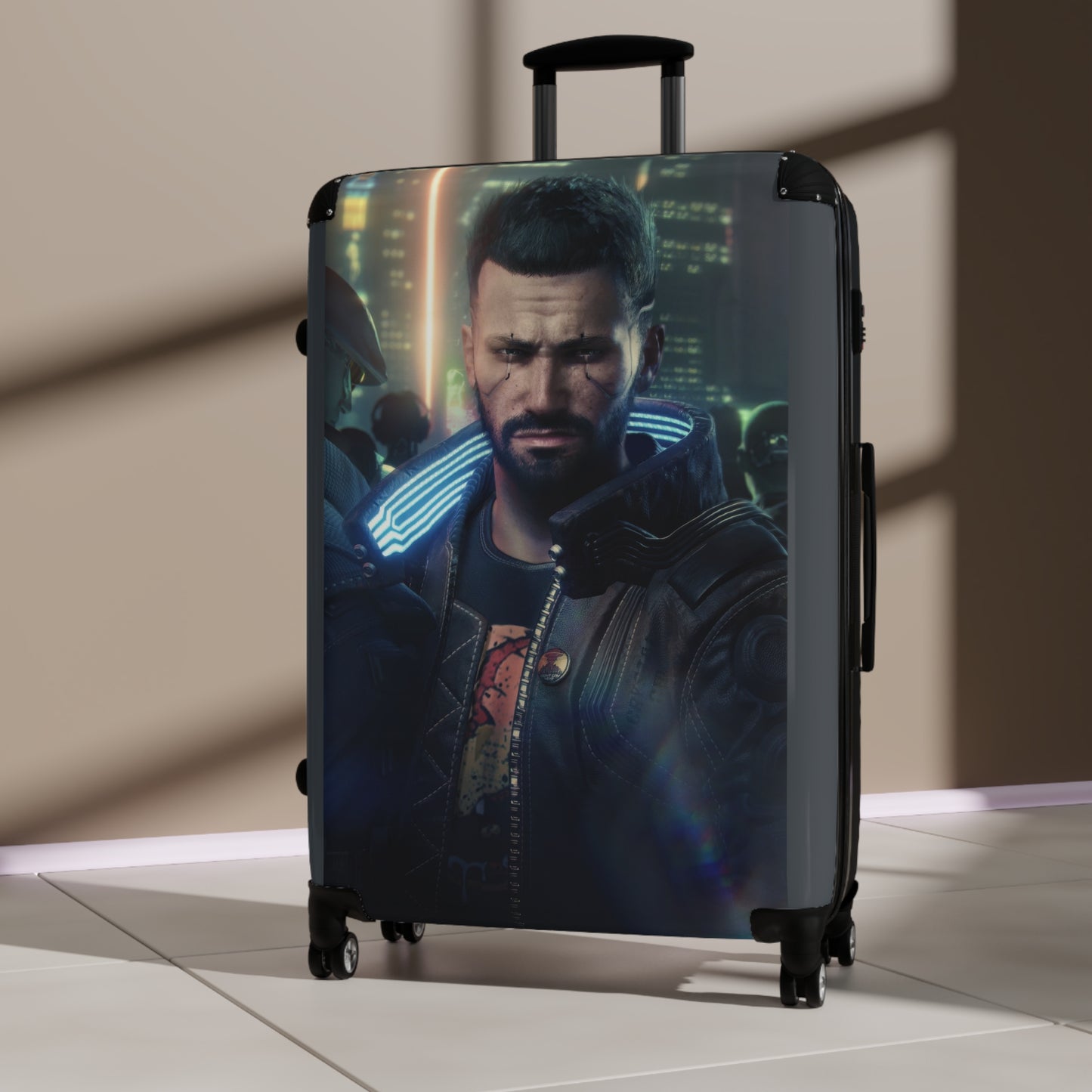 Video Games Cyberpunk 2077 Male Carry-On Suitcase - Stylish Luggage for Travelers