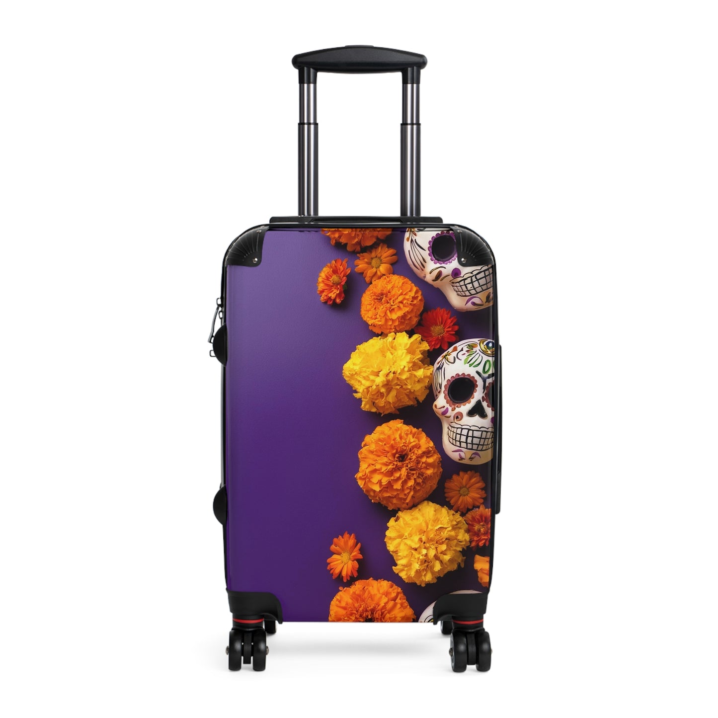 Nature Flowers Floral Skull Art Carry-On Suitcase - Stylish Luggage for Travelers