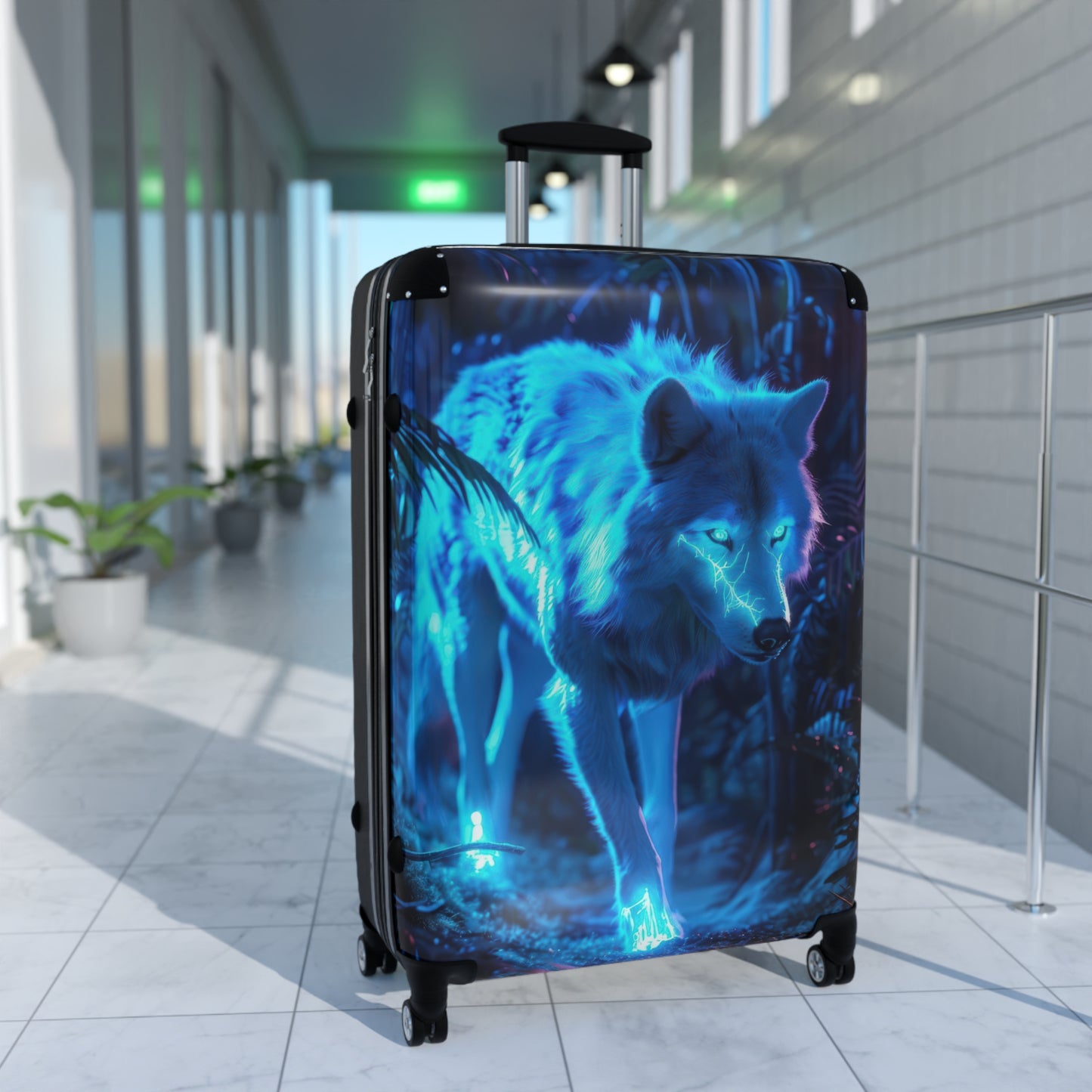 Animals Wolf Glowing Art Carry-On Suitcase - Stylish Luggage for Travelers