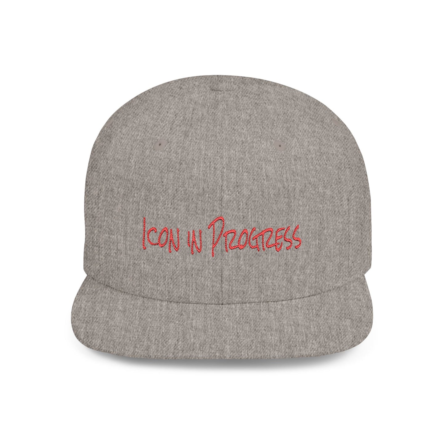 Text Icon in Progress Flat Bill Snapback – Lightweight, Custom Fit, Premium Quality