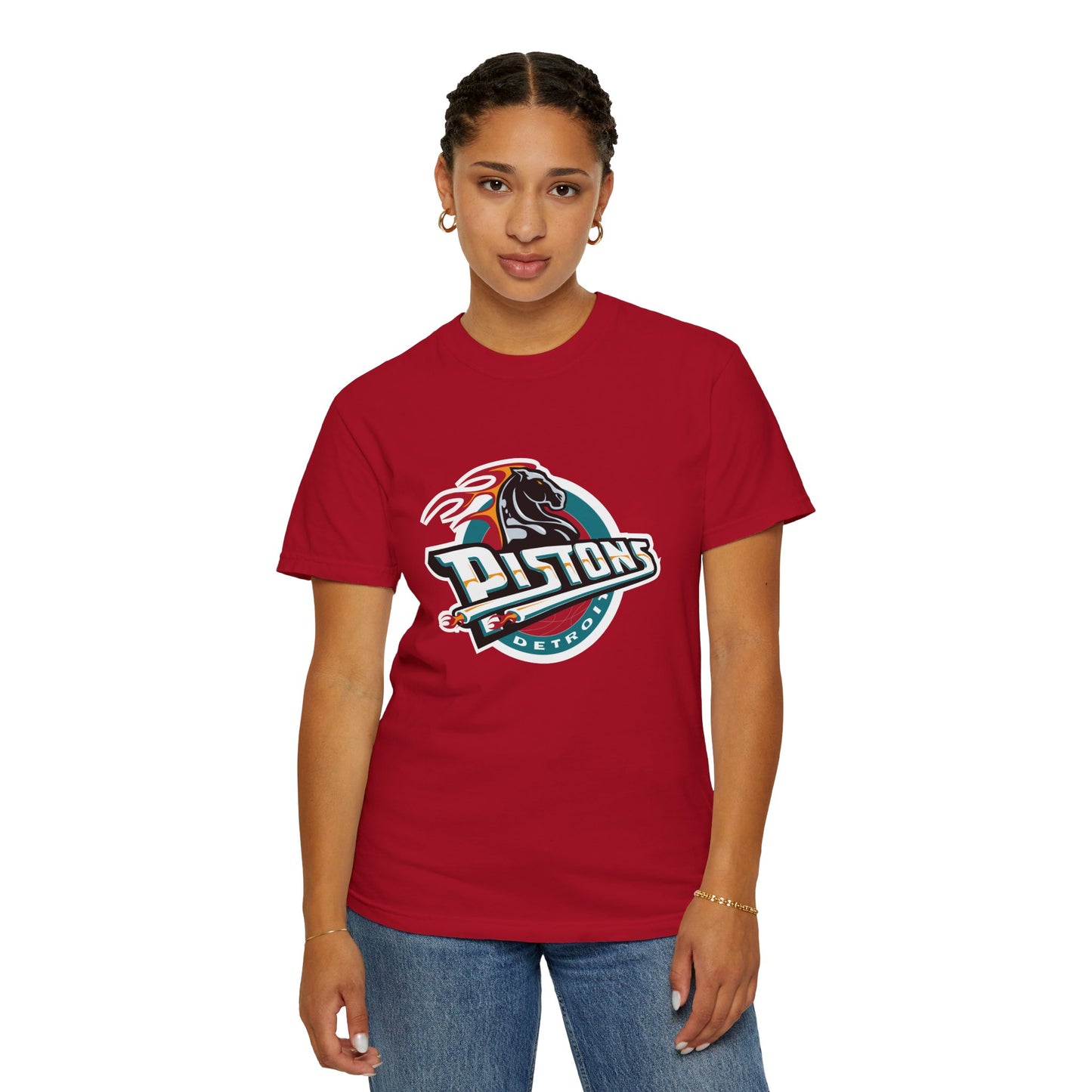 Detroit Pistons Basketball Life Garment-Dyed T-Shirt – Premium Cotton Tee for Customization