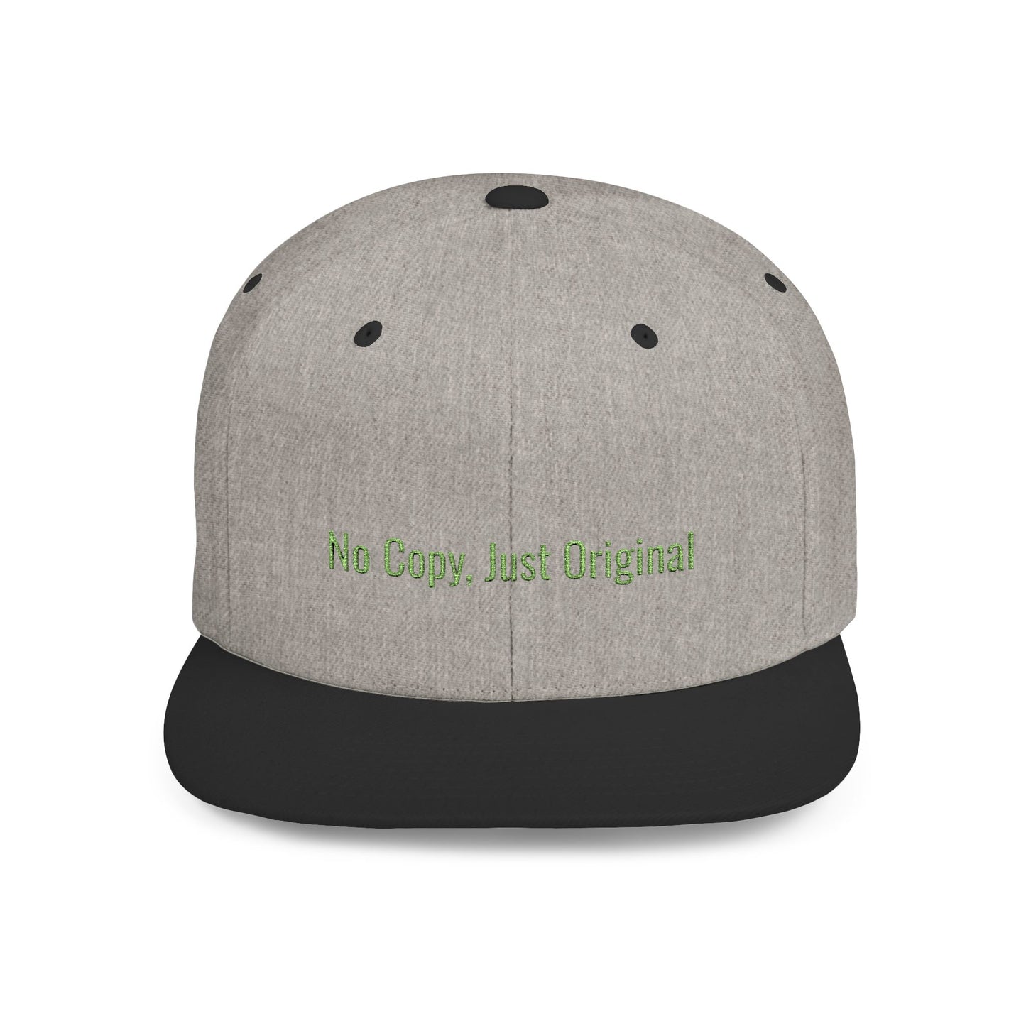 Text No Copy, Just Original Flat Bill Snapback – Lightweight, Custom Fit, Premium Quality