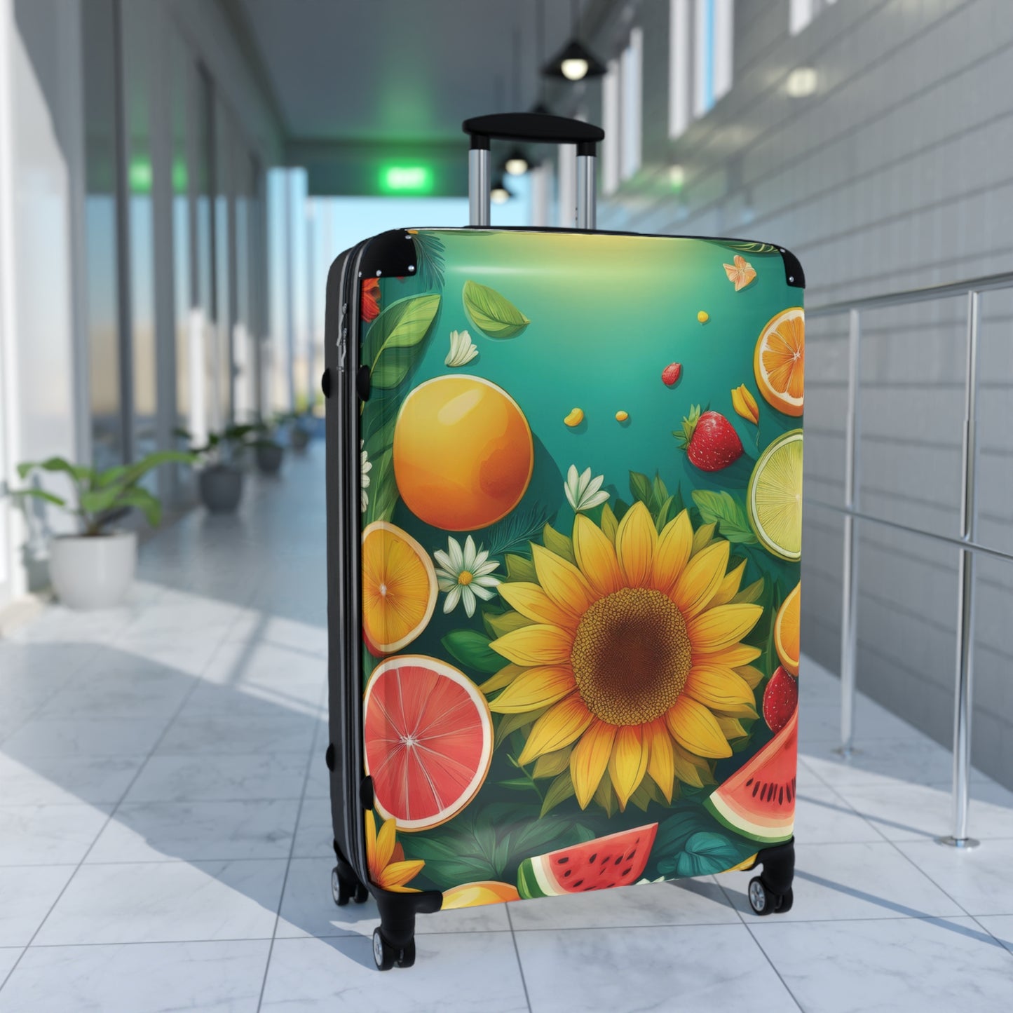 Nature Summer Fruits Flower Carry-On Suitcase - Stylish Luggage for Travelers