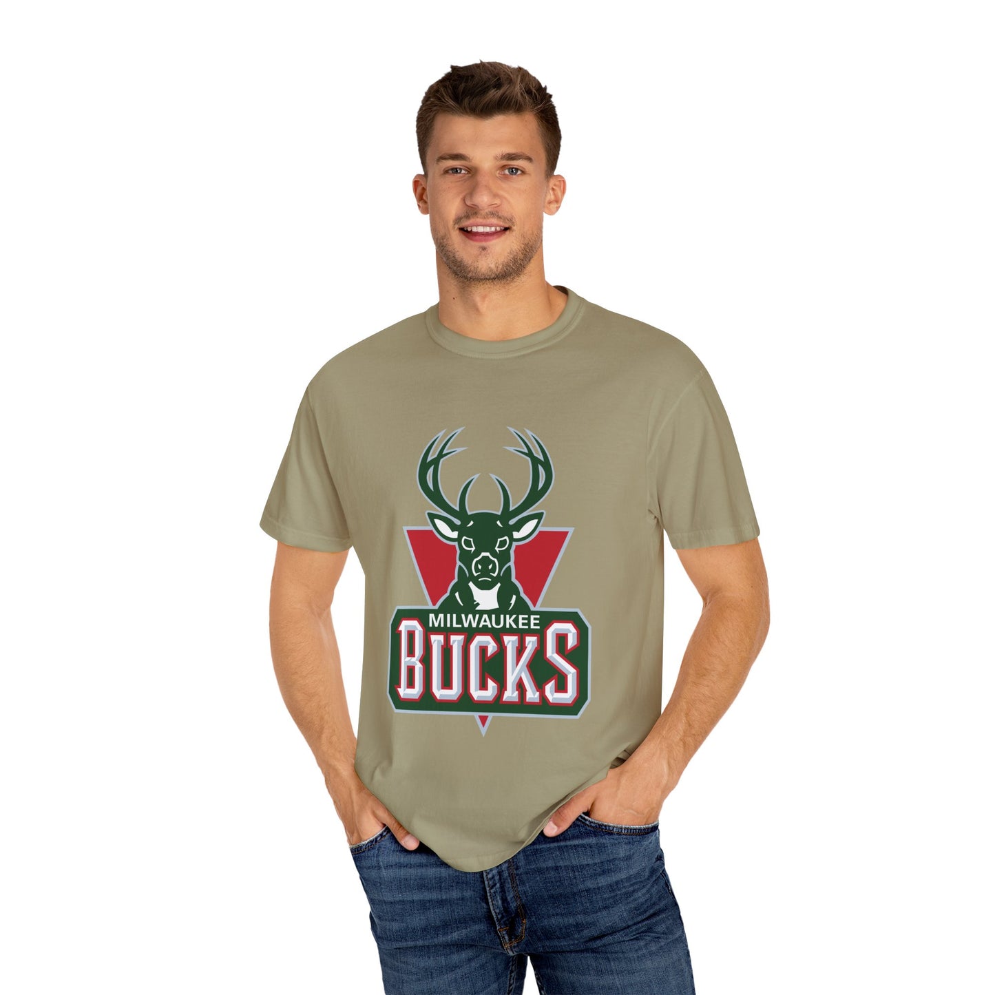 Milwaukee Bucks Strong Garment-Dyed T-Shirt – Premium Cotton Tee for Customization