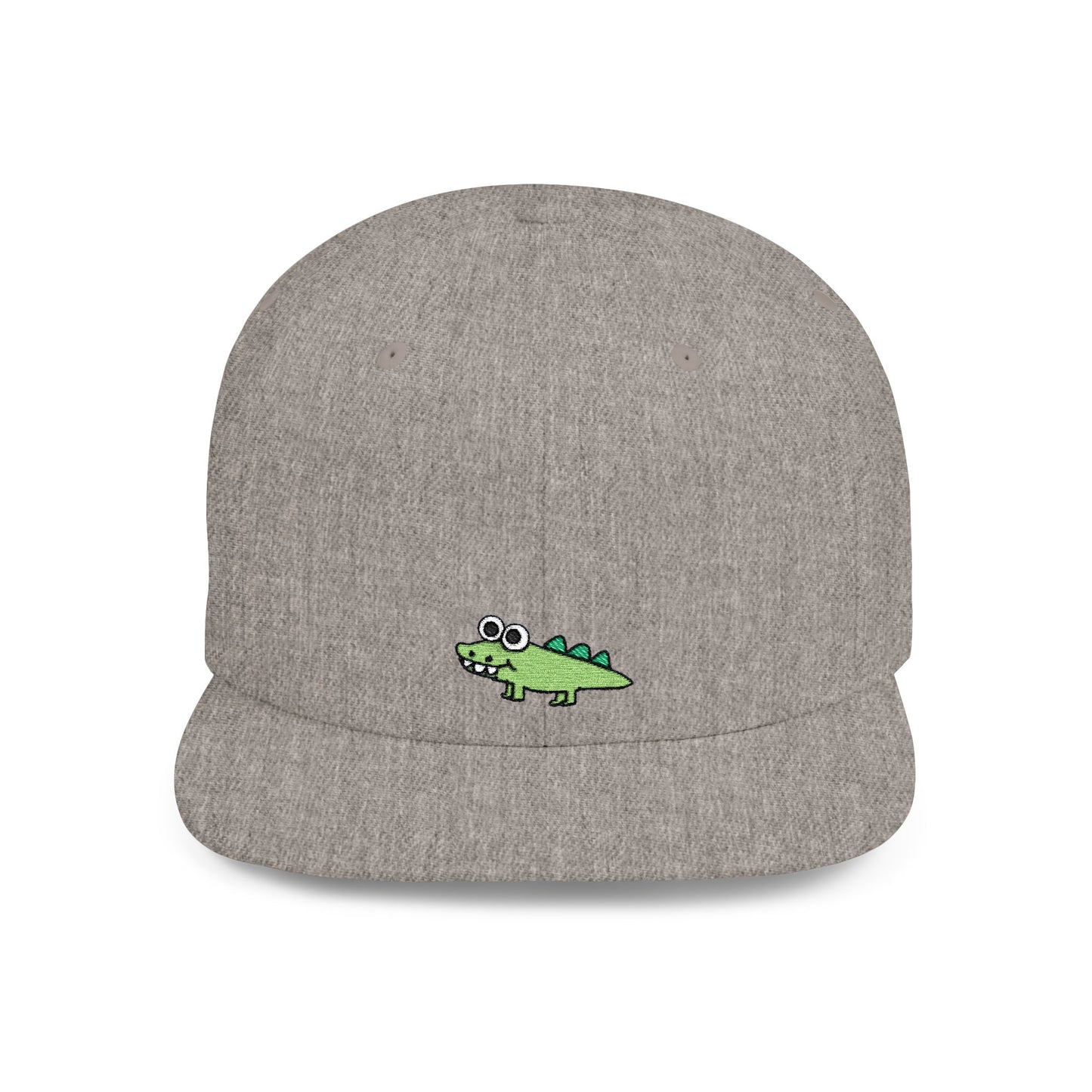 Icons Embroidered Crocodile Flat Bill Snapback – Lightweight, Custom Fit, Premium Quality