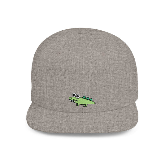 Icons Embroidered Crocodile Flat Bill Snapback – Lightweight, Custom Fit, Premium Quality