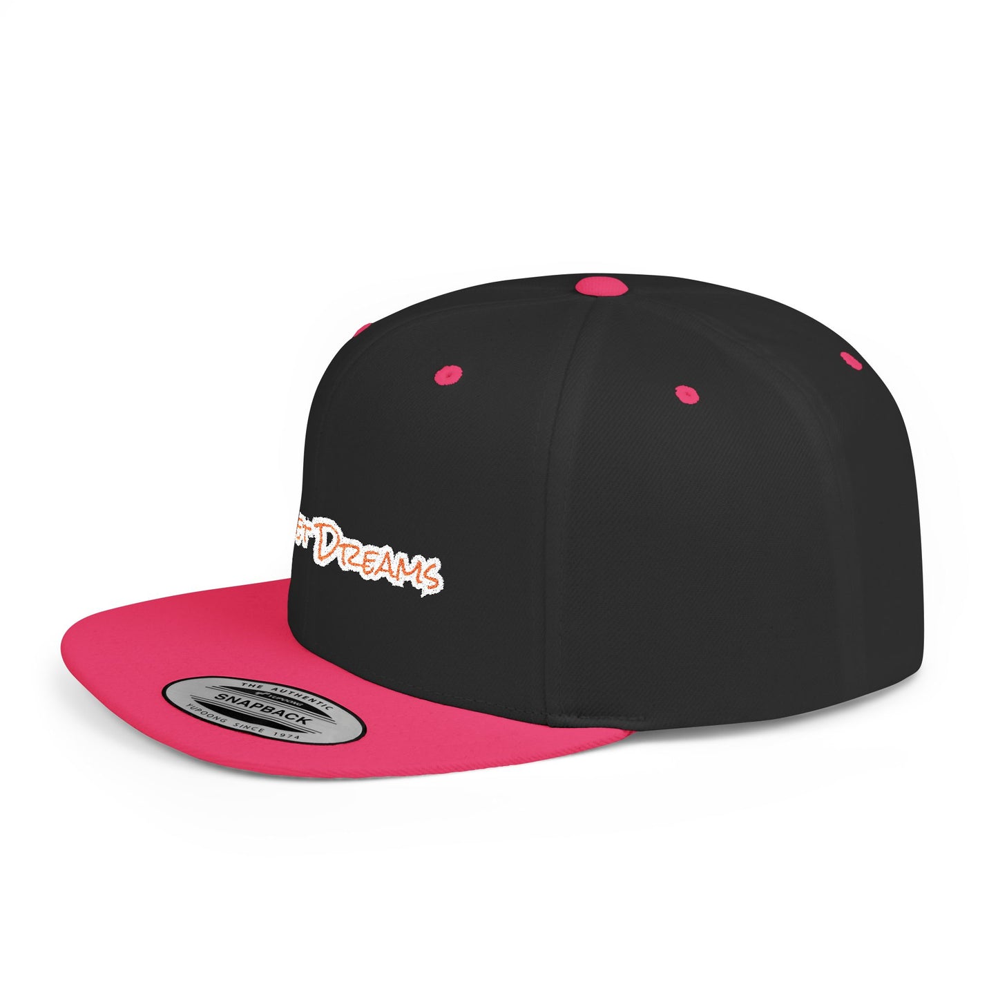 Text Street Dreams Flat Bill Snapback – Lightweight, Custom Fit, Premium Quality