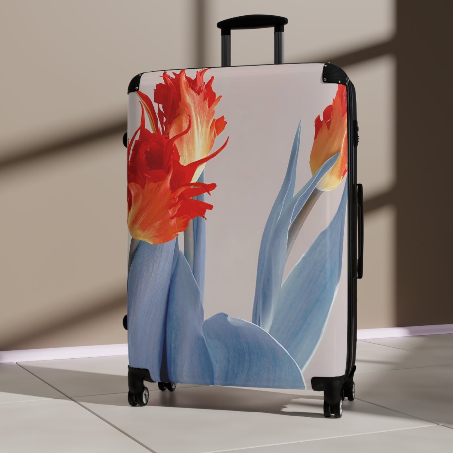 Nature Flowers Floral Red Hellebore Art Carry-On Suitcase - Stylish Luggage for Travelers