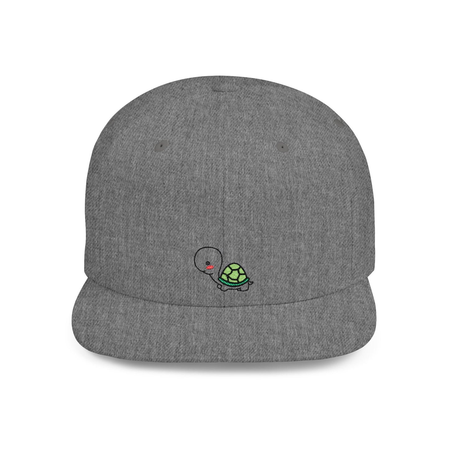 Icons Embroidered Cute Turtle Flat Bill Snapback – Lightweight, Custom Fit, Premium Quality