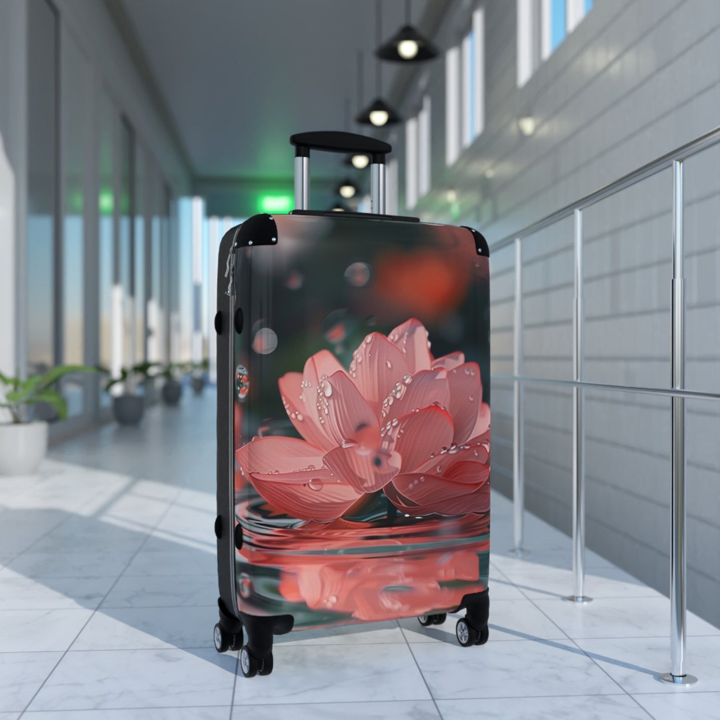Nature Flowers Floral Animated Lotus Art Carry-On Suitcase - Stylish Luggage for Travelers