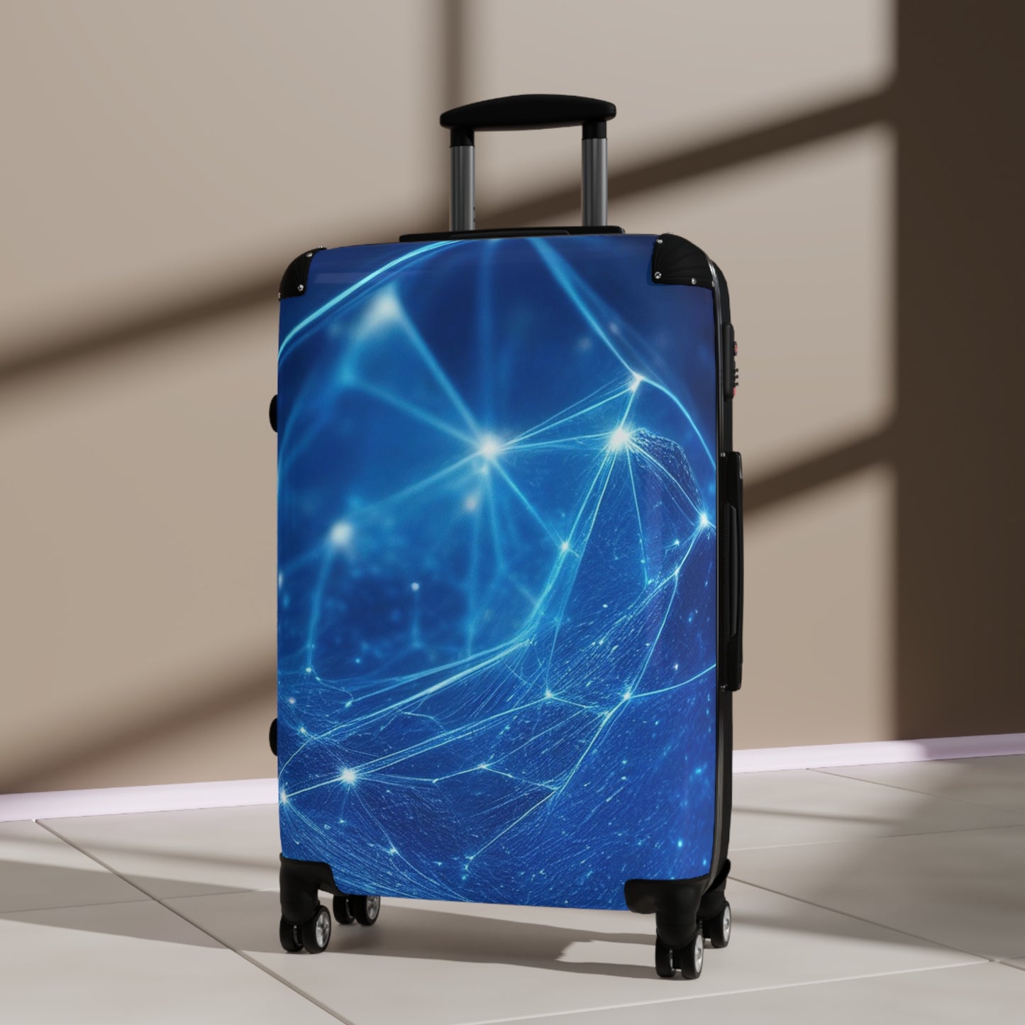 Abstract Connected Dots Art Carry-On Suitcase - Stylish Luggage for Travelers