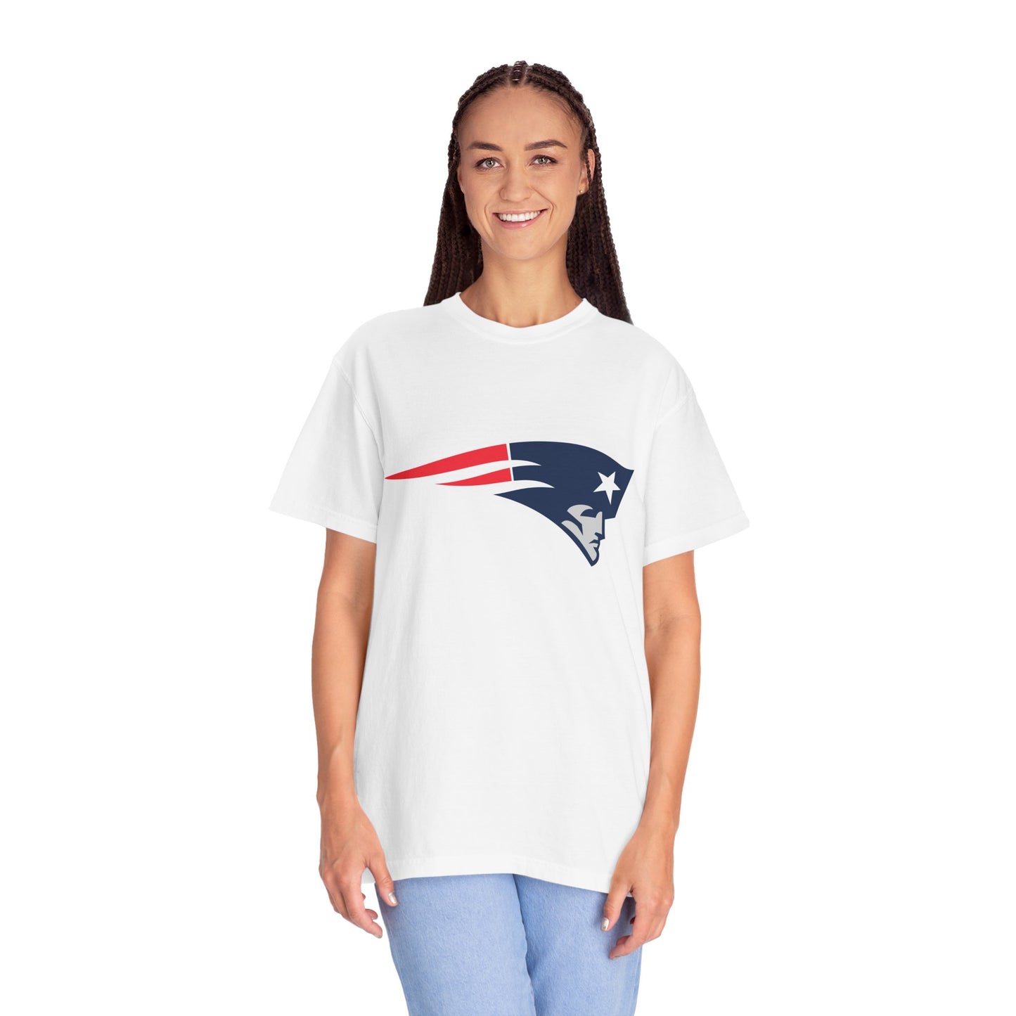 New England Patriots Gear Garment-Dyed T-Shirt – Premium Cotton Tee for Customization