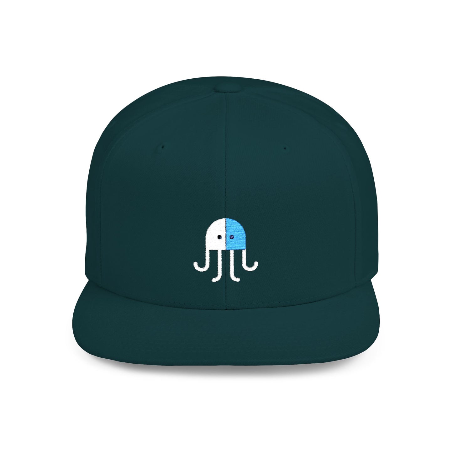Icons Embroidered Jellyfish Flat Bill Snapback – Lightweight, Custom Fit, Premium Quality