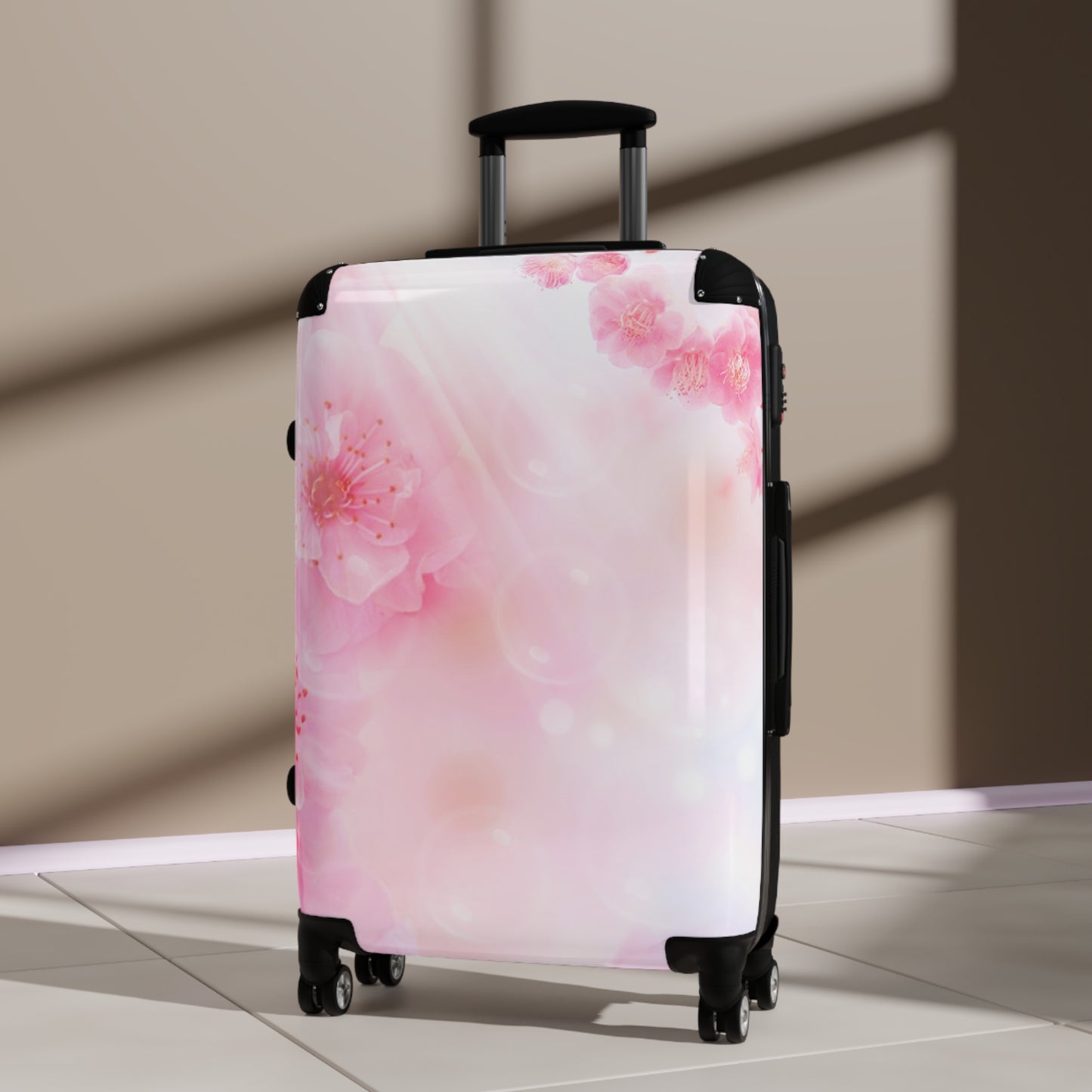 Nature Flowers Floral Peach Beautiful Art Carry-On Suitcase - Stylish Luggage for Travelers