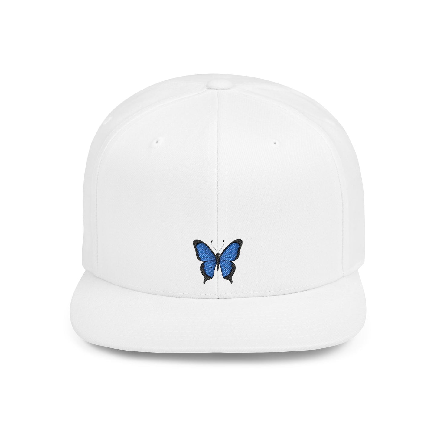 Icons Embroidered Butterfly Flat Bill Snapback – Lightweight, Custom Fit, Premium Quality