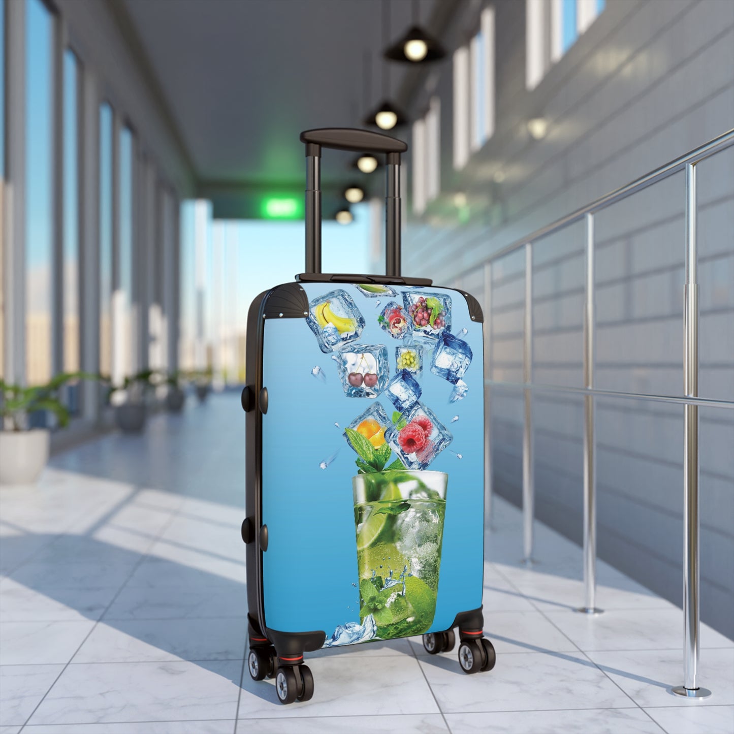Nature Summer Element Ice Cube Art Carry-On Suitcase - Stylish Luggage for Travelers
