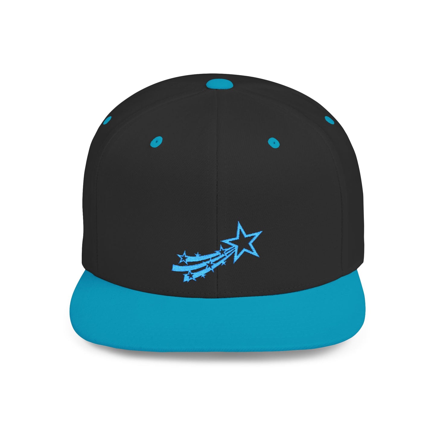 Icons Embroidered Star Comet Flat Bill Snapback – Lightweight, Custom Fit, Premium Quality