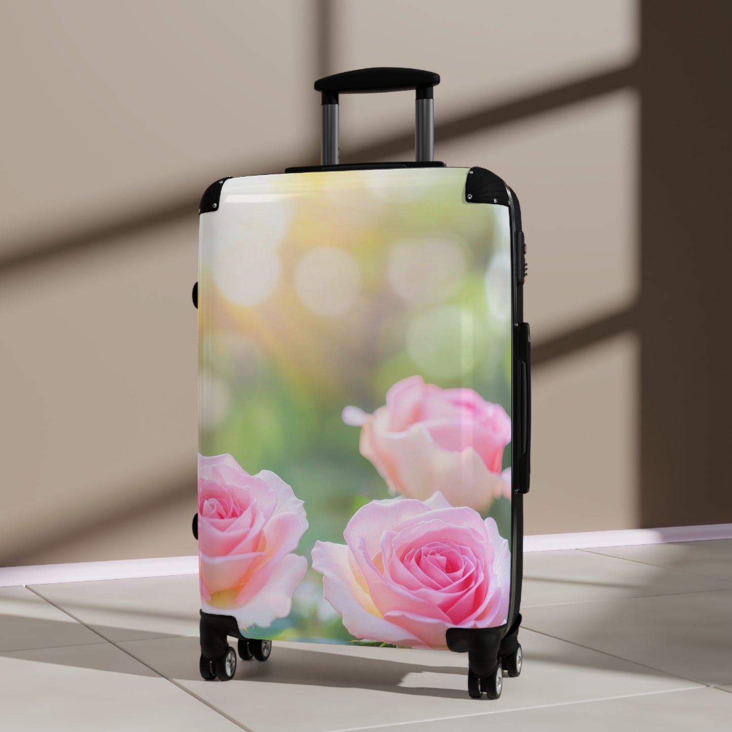 Nature Flowers Beautiful Pink Floral Art Carry-On Suitcase - Stylish Luggage for Travelers