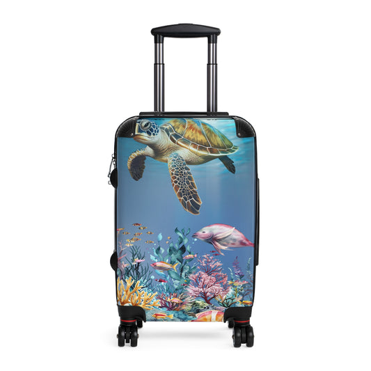 Nature Ocean Sea Turtle Art Carry-On Suitcase - Stylish Luggage for Travelers
