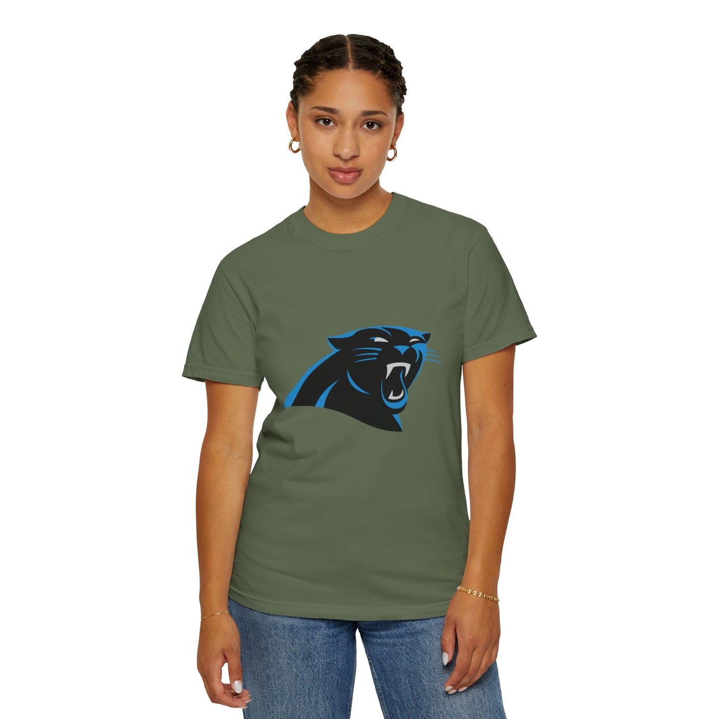Carolina Panthers Go Panthers Garment-Dyed T-Shirt – Premium Cotton Tee for Customization